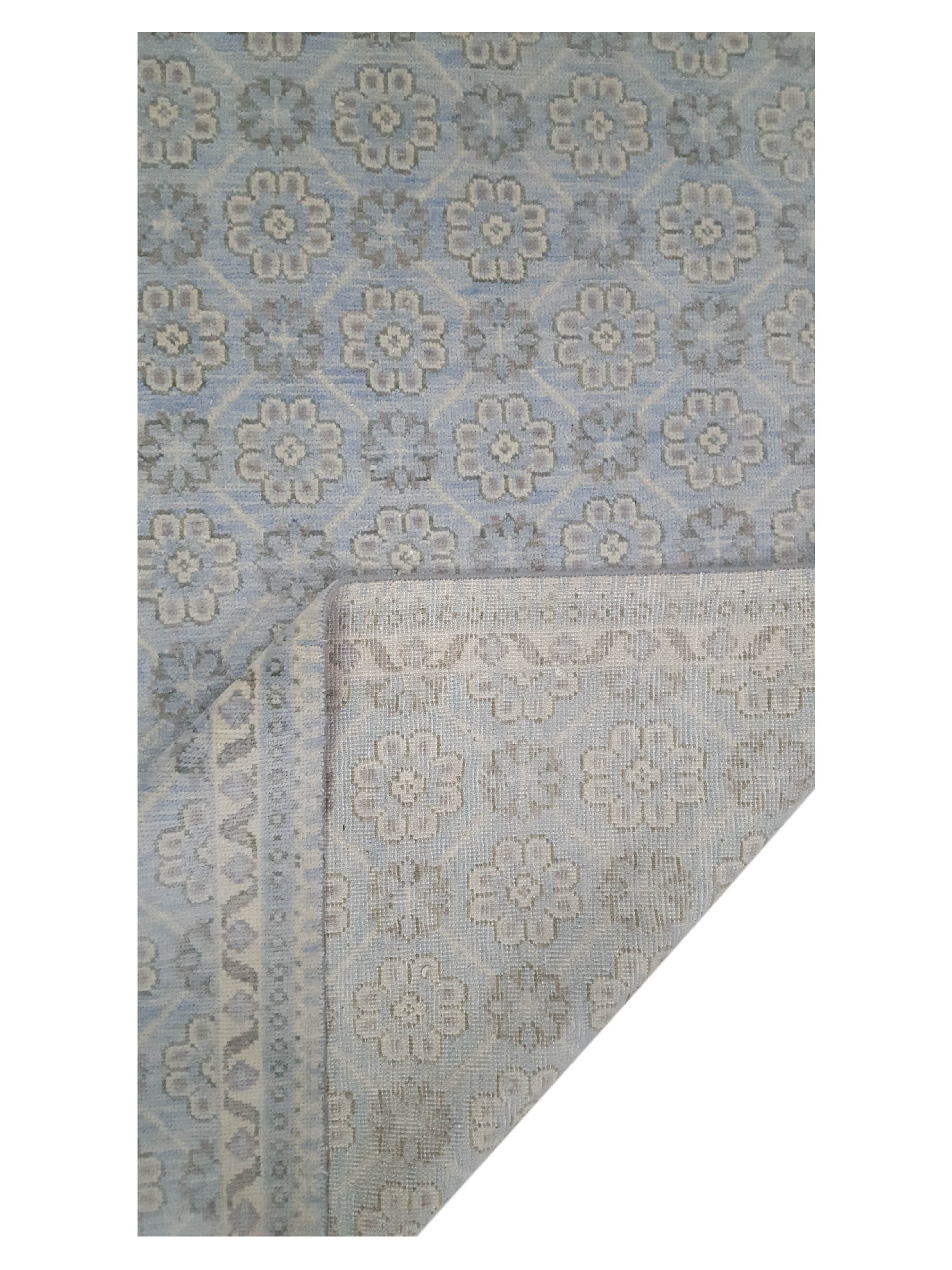 Khotan-In Hand Knotted Lt.Blue 10x14 - Image 3 of 6