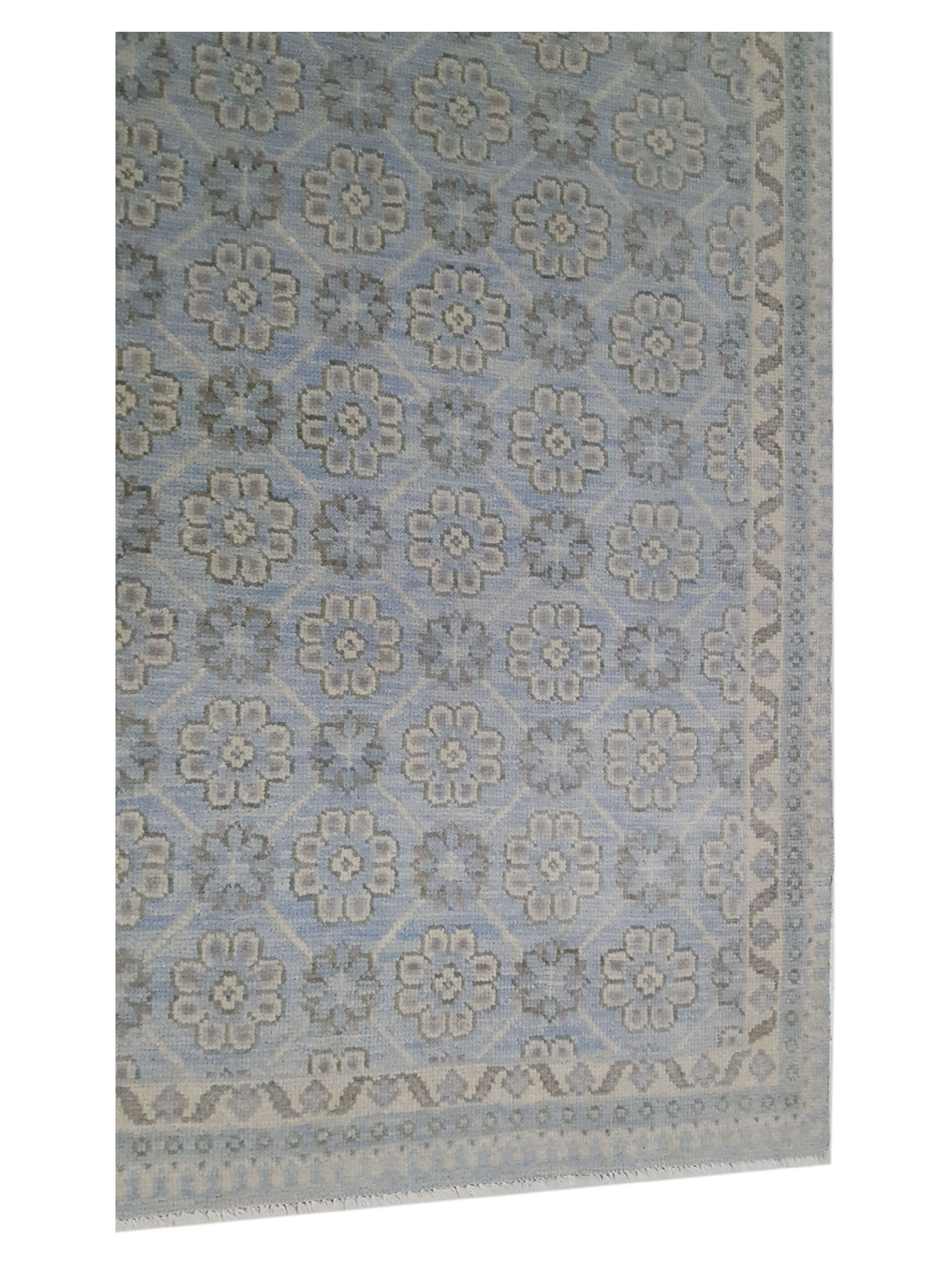Khotan-In Hand Knotted Lt.Blue 10x14 - Image 4 of 6