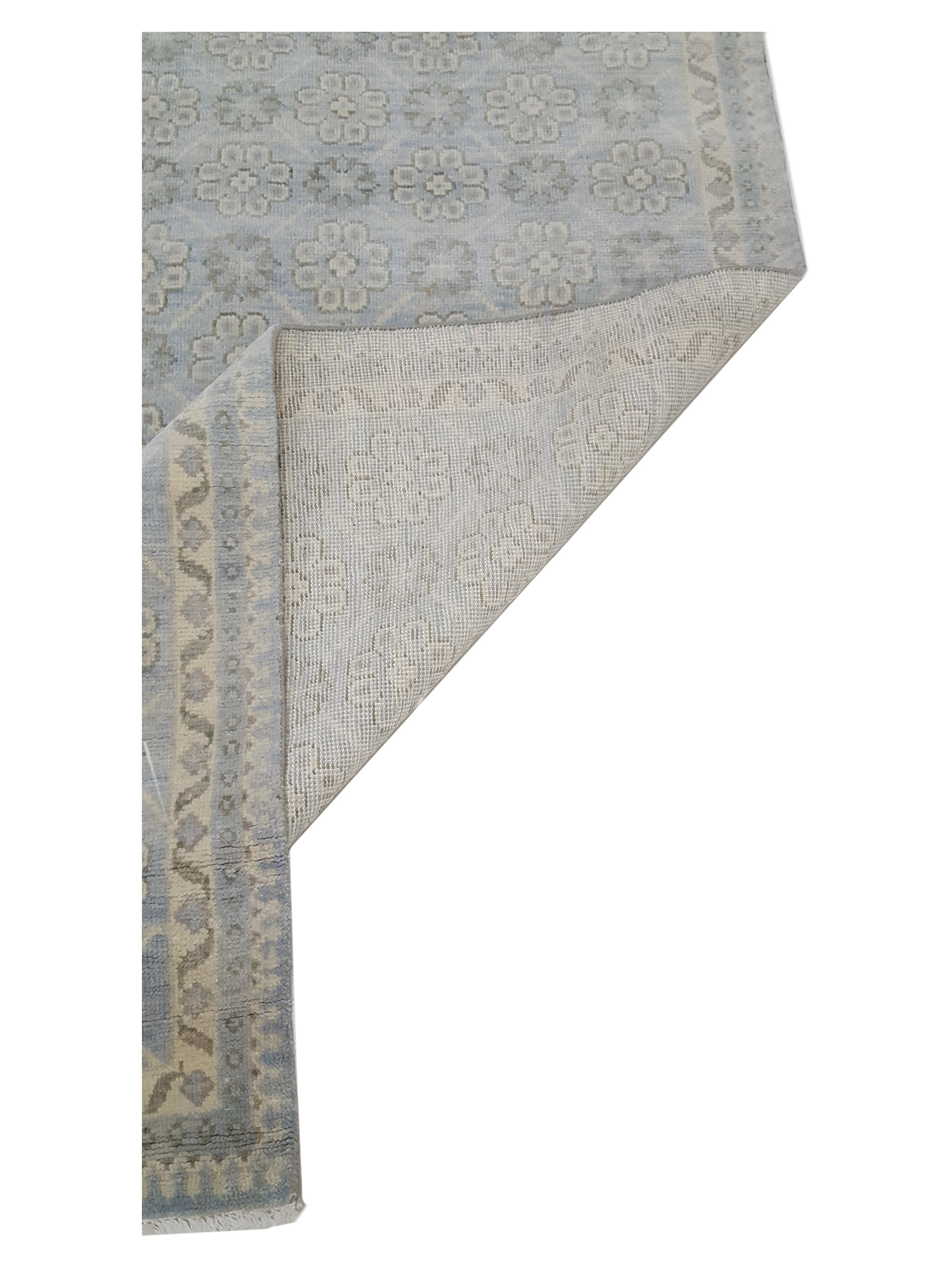 Khotan-In Hand Knotted Lt.Blue 9x12 - Image 3 of 6