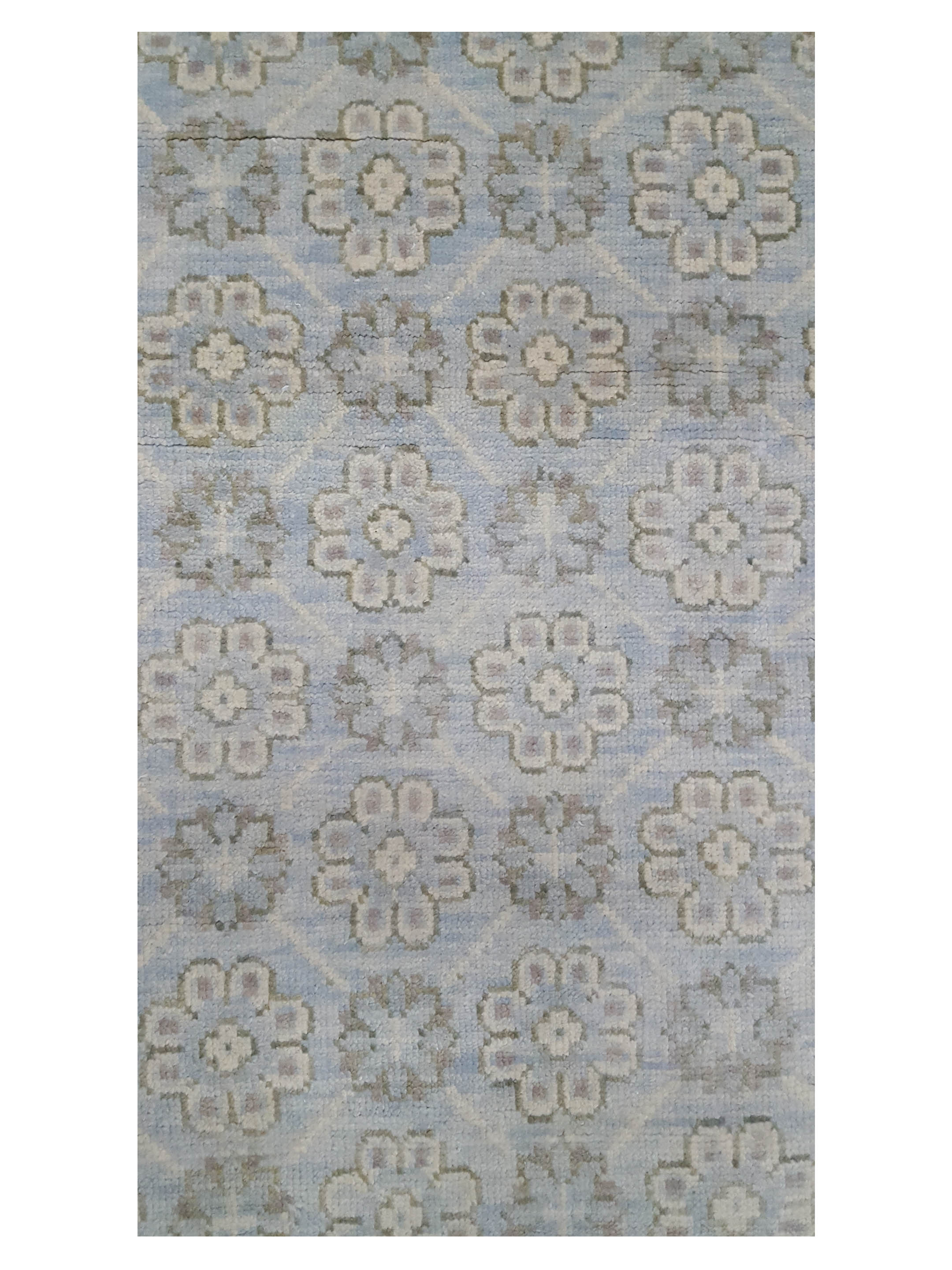 Khotan-In Hand Knotted Lt.Blue 9x12 - Image 4 of 6