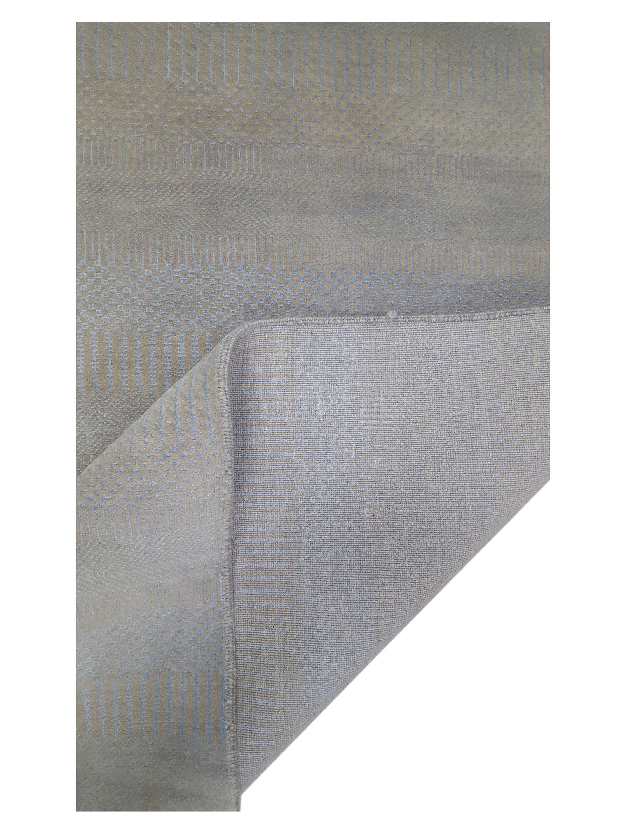 Touch Hand Knotted Blue 8x10 - Image 3 of 6