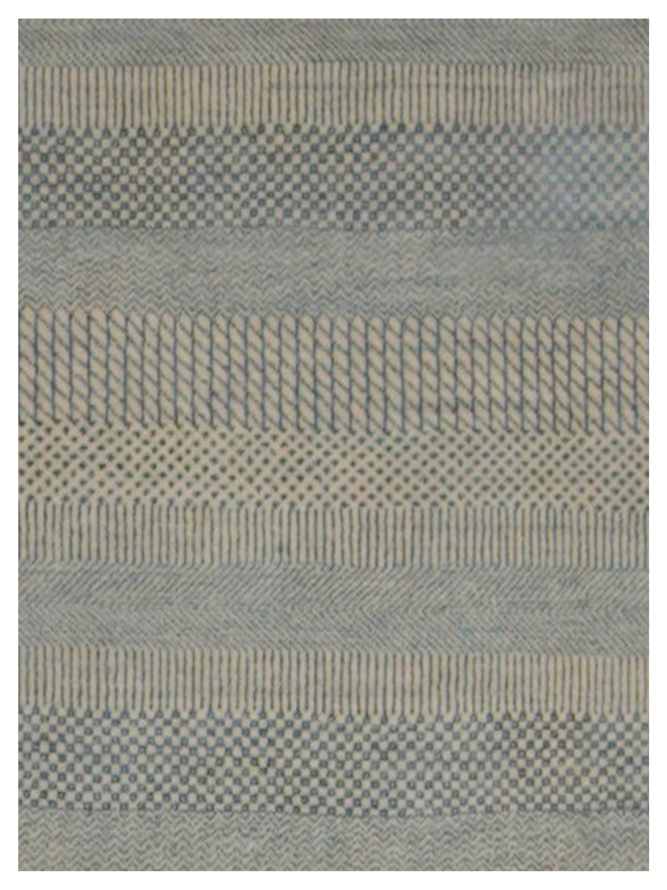 Touch Hand Knotted Grey 8x10 - Image 4 of 5