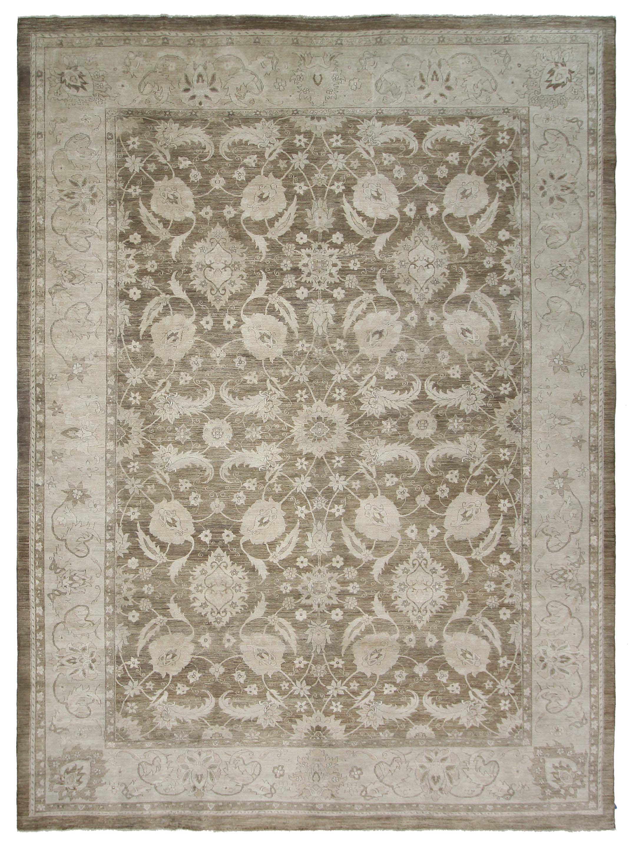 Ziegler Hand Knotted Brown 12x17