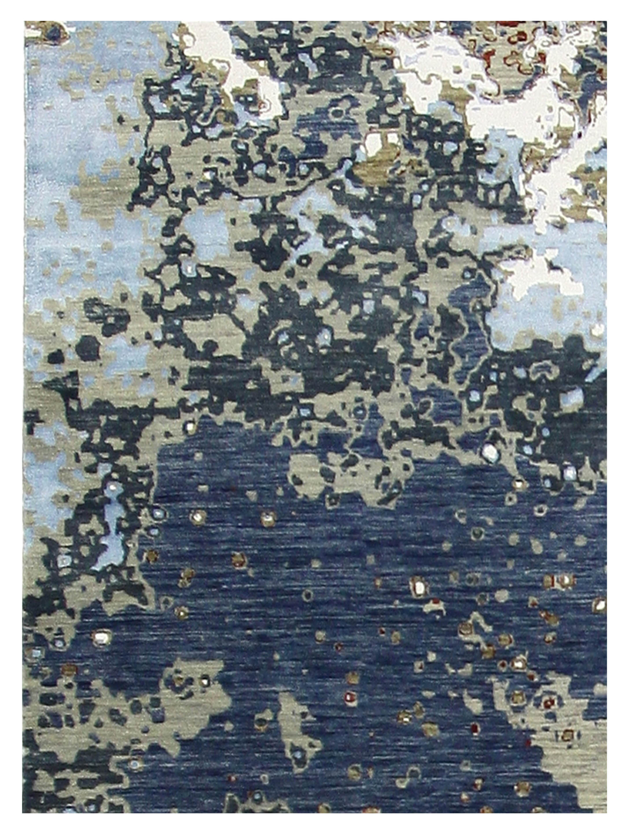 Galaxy Hand Knotted Grey 10x14 - Image 4 of 4
