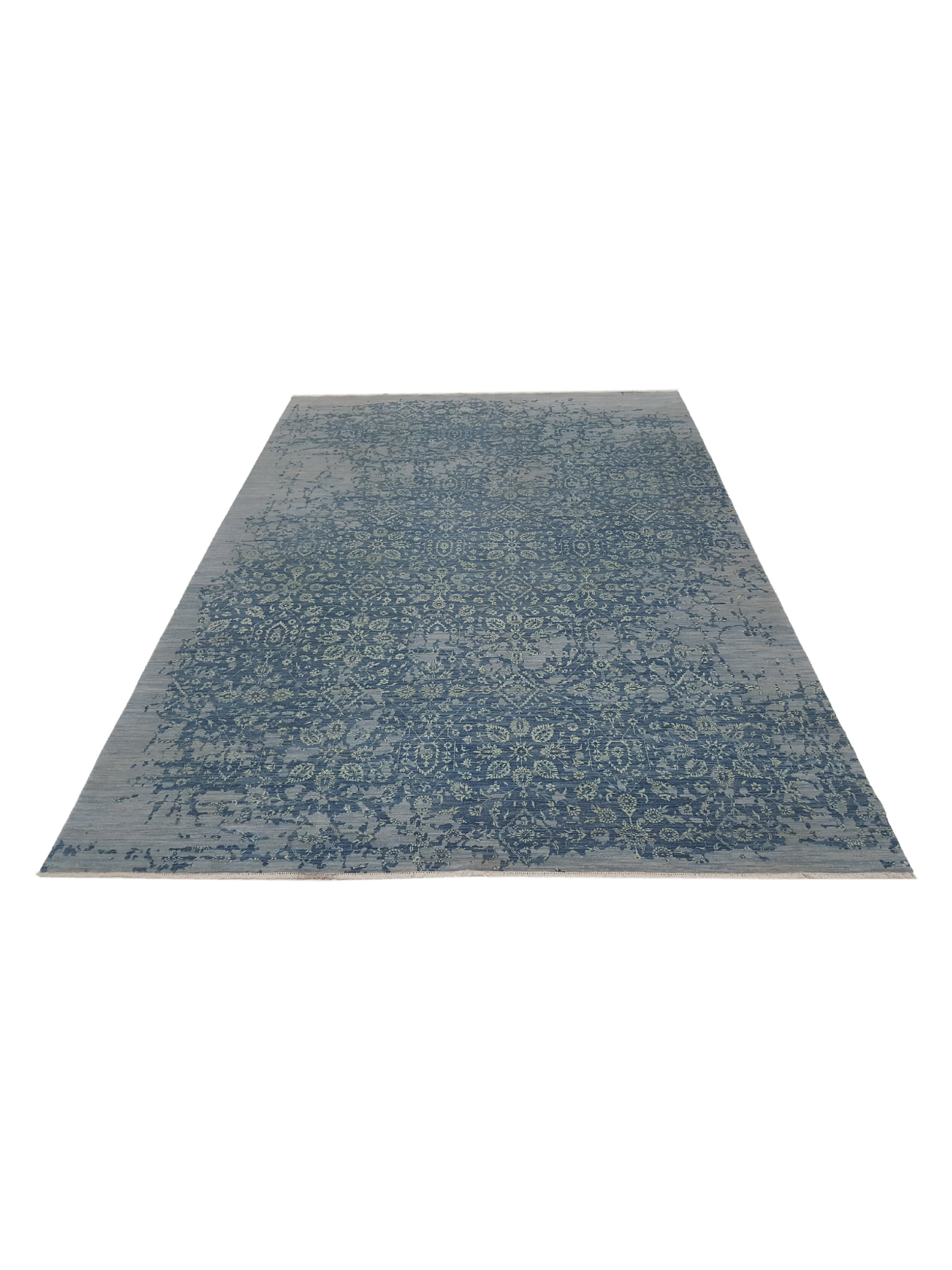 Erase Hand Knotted Grey 10x14 - Image 2 of 6