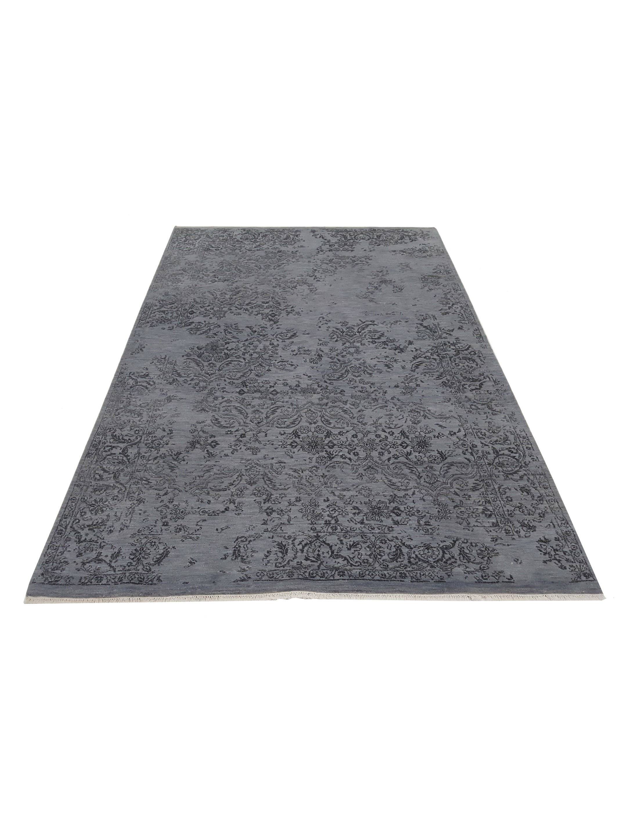 Erase Hand Knotted Grey 6x9 - Image 2 of 7