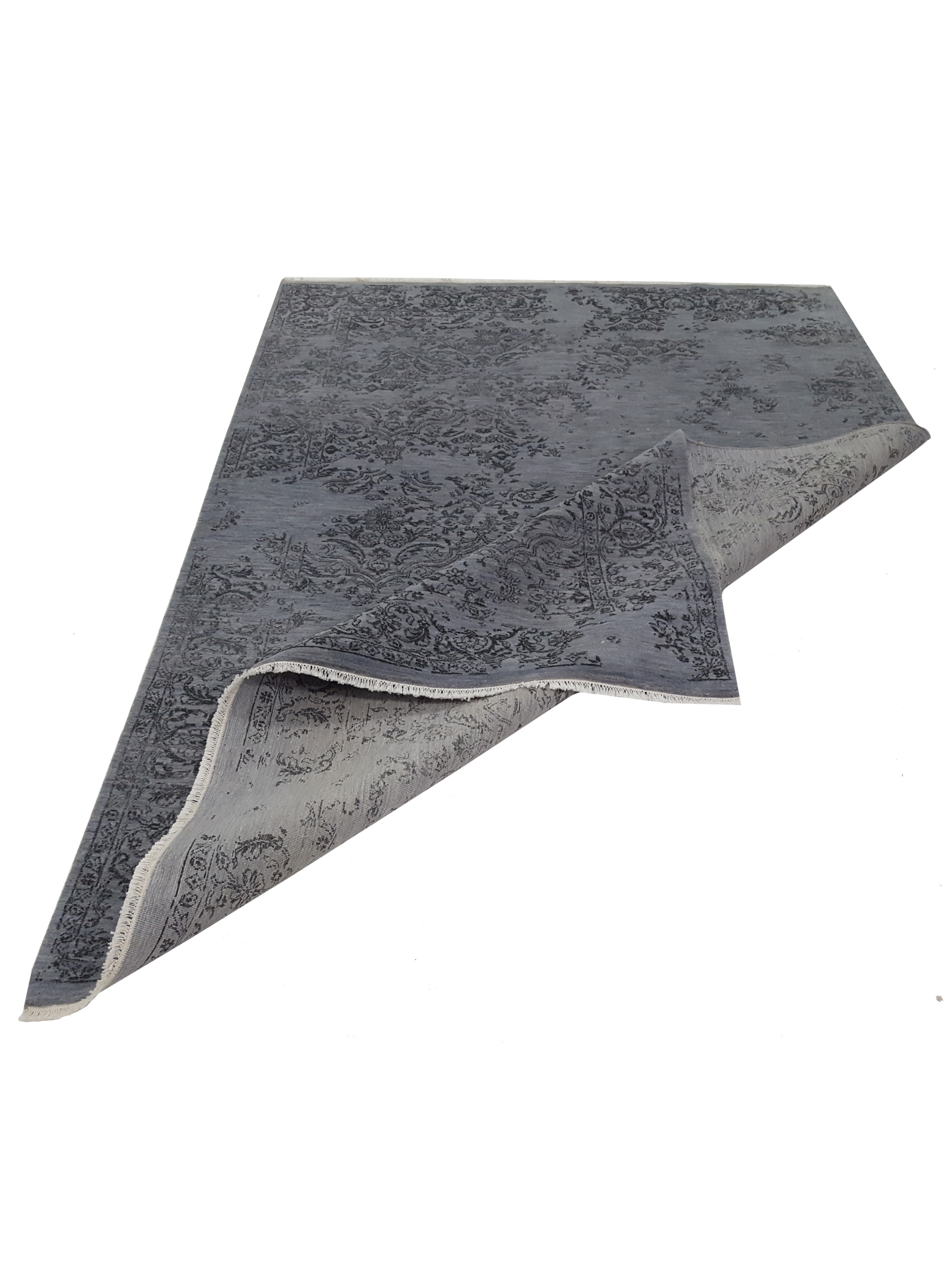 Erase Hand Knotted Grey 6x9 - Image 3 of 7