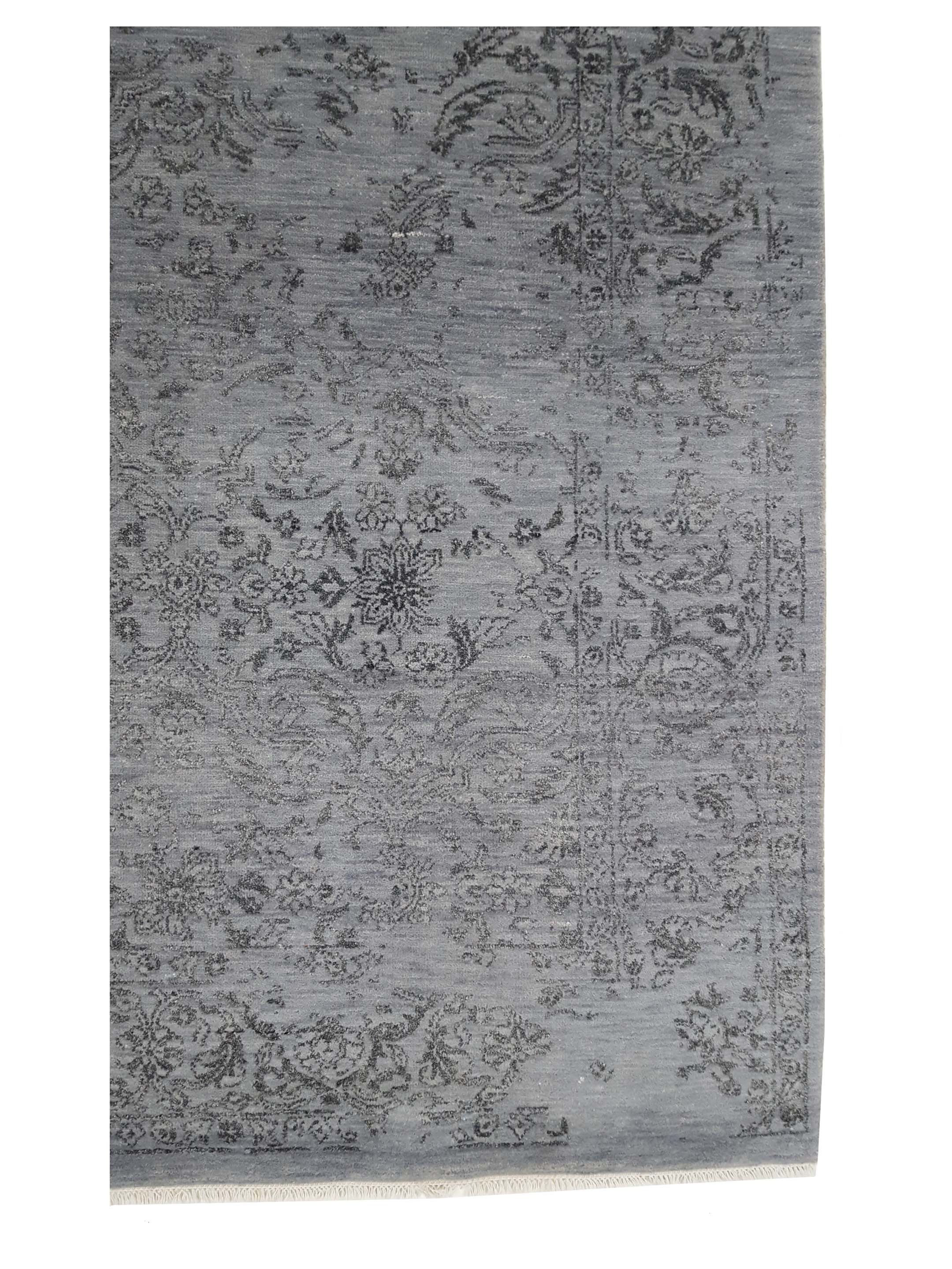 Erase Hand Knotted Grey 6x9 - Image 4 of 7