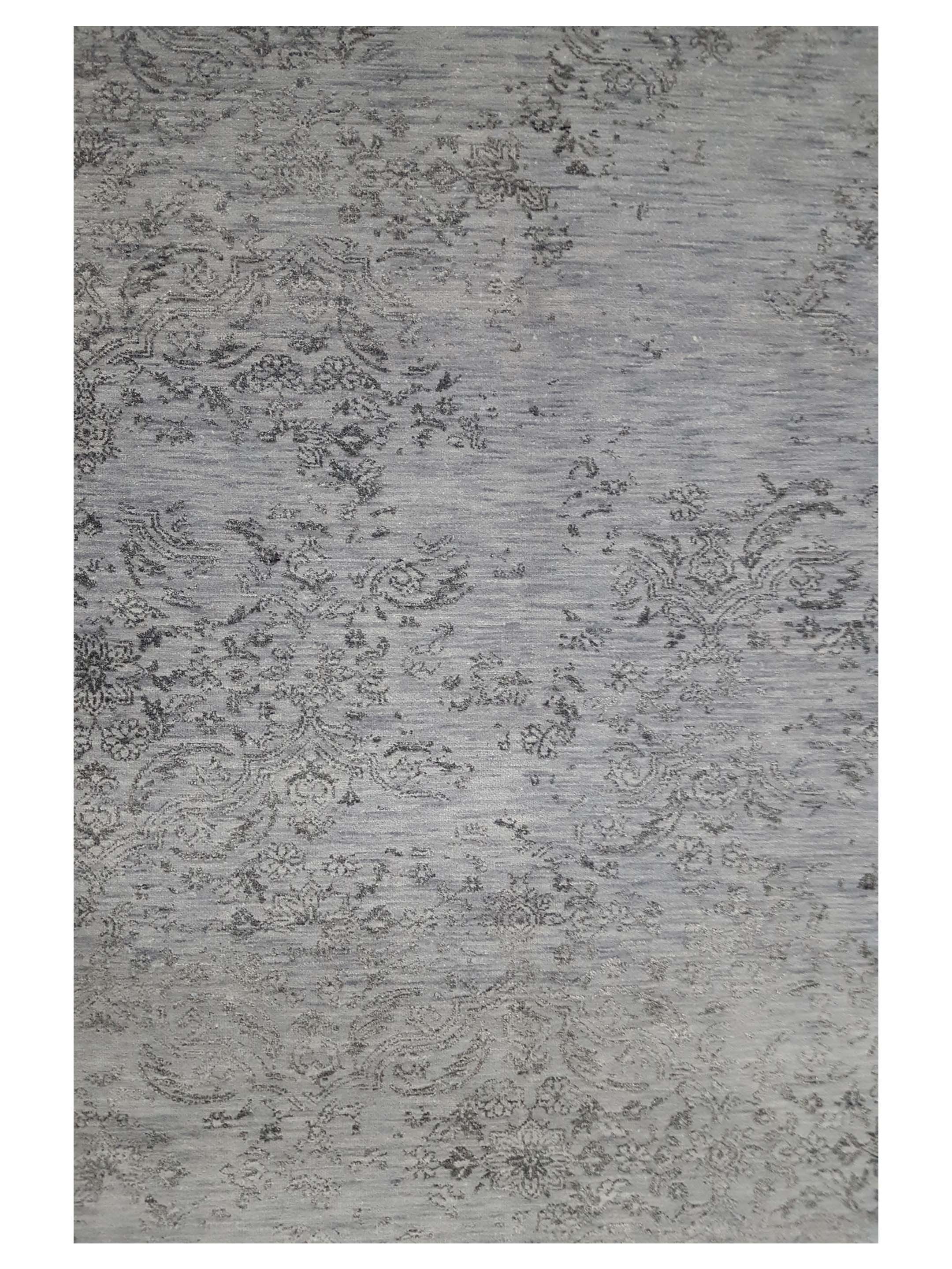 Erase Hand Knotted Grey 6x9 - Image 5 of 7
