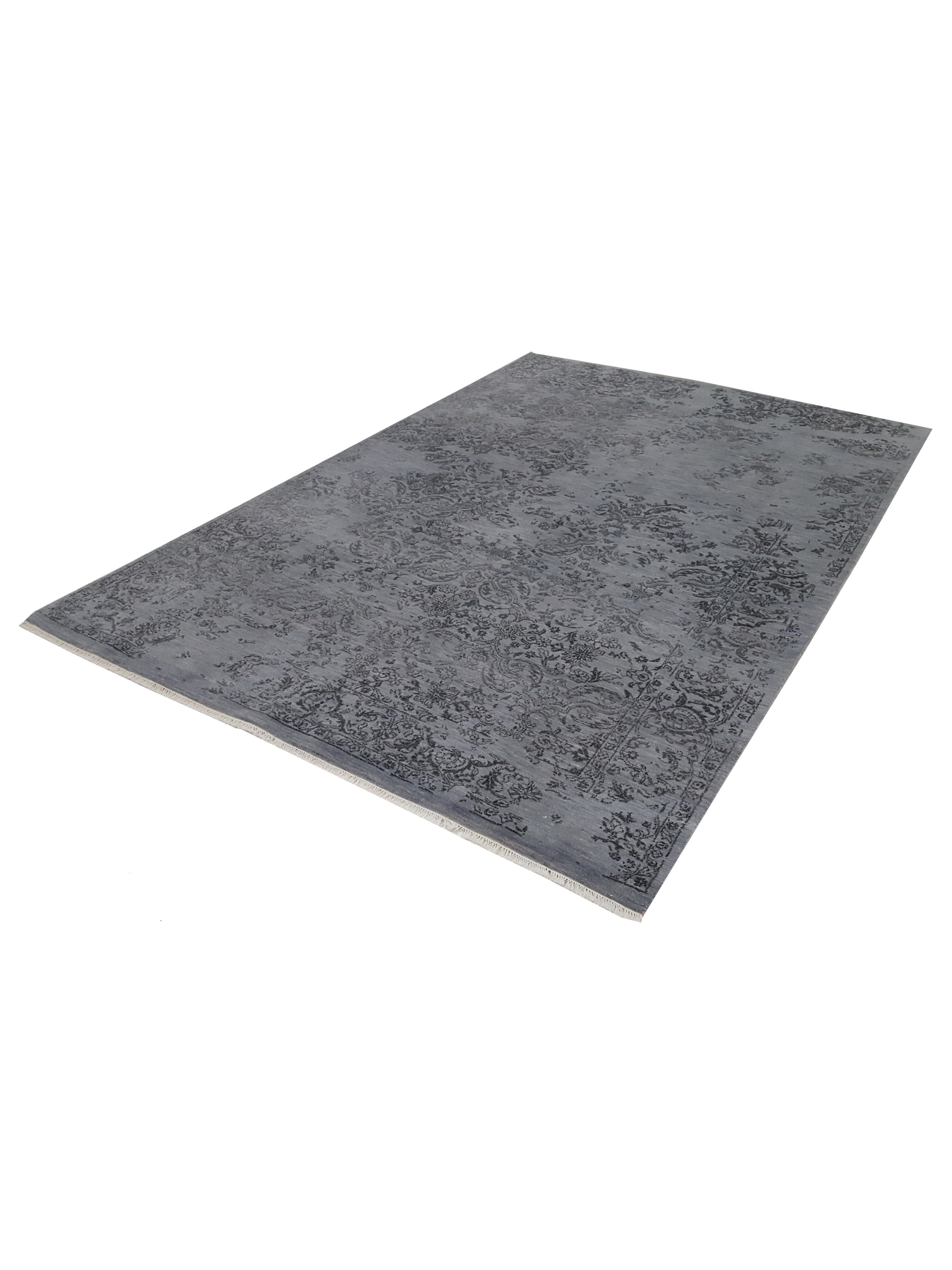 Erase Hand Knotted Grey 6x9 - Image 6 of 7