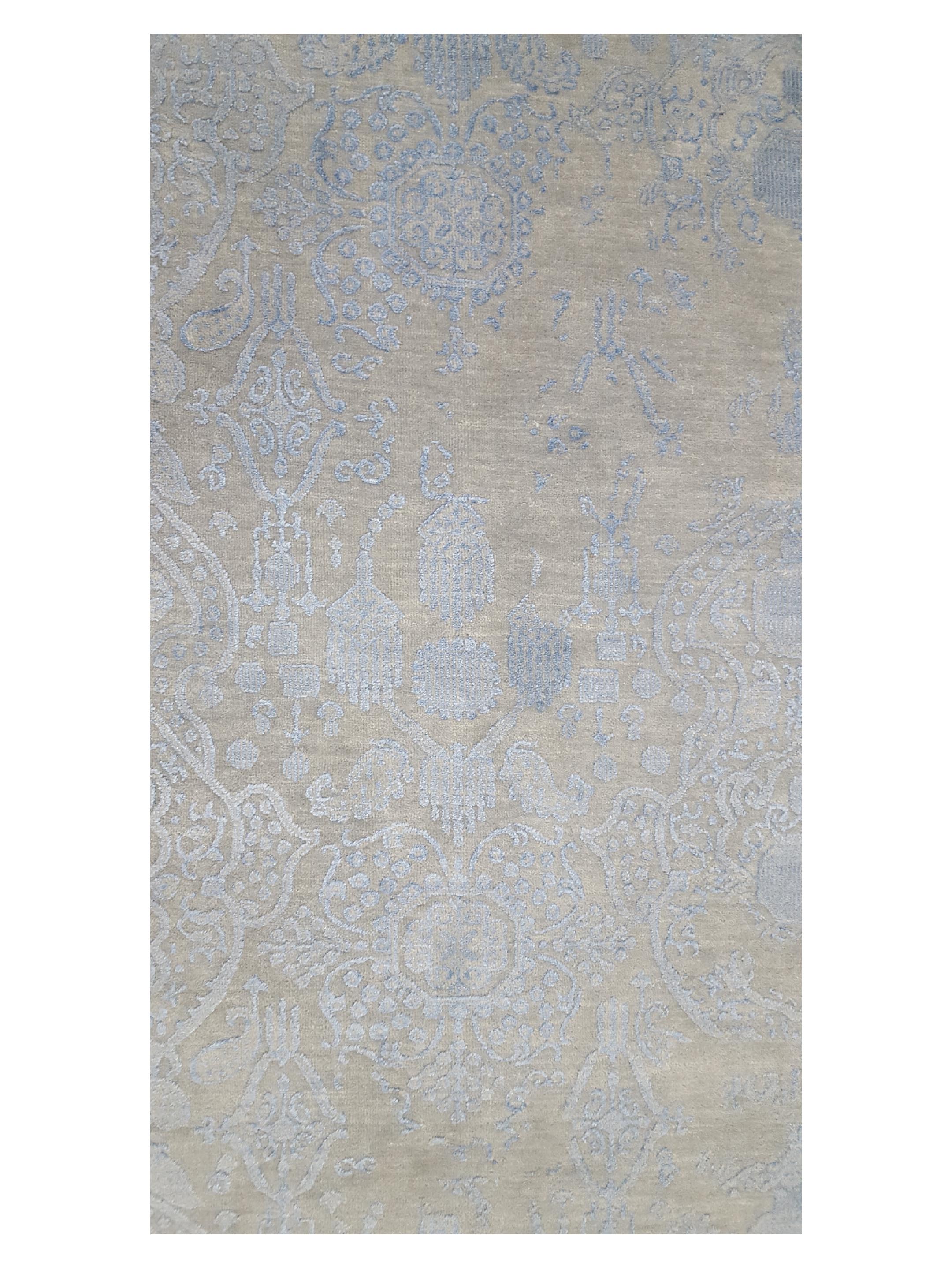 Erase Hand Knotted Grey 9x12 - Image 5 of 7