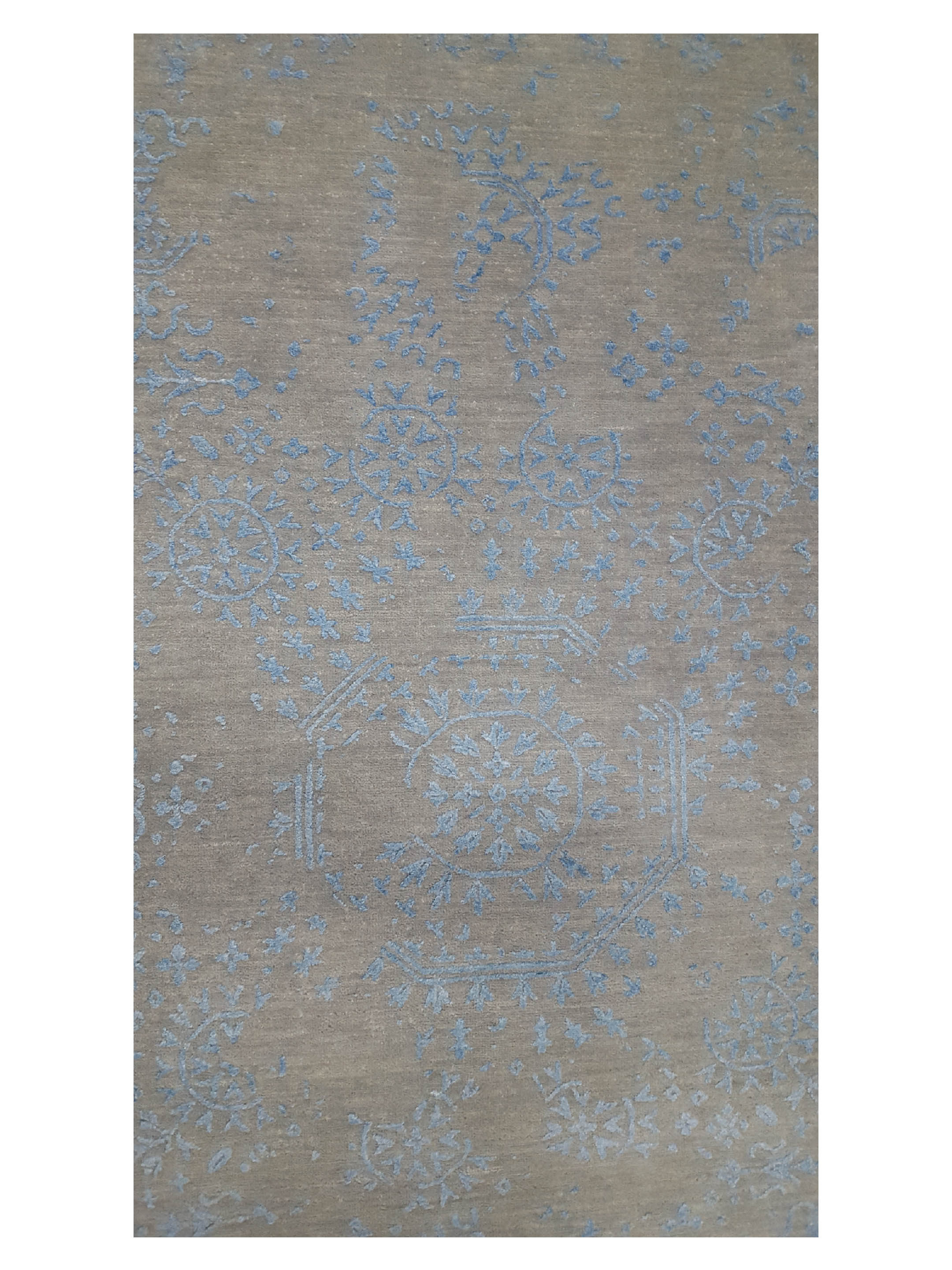 Erase Hand Knotted Grey 9x12 - Image 5 of 6
