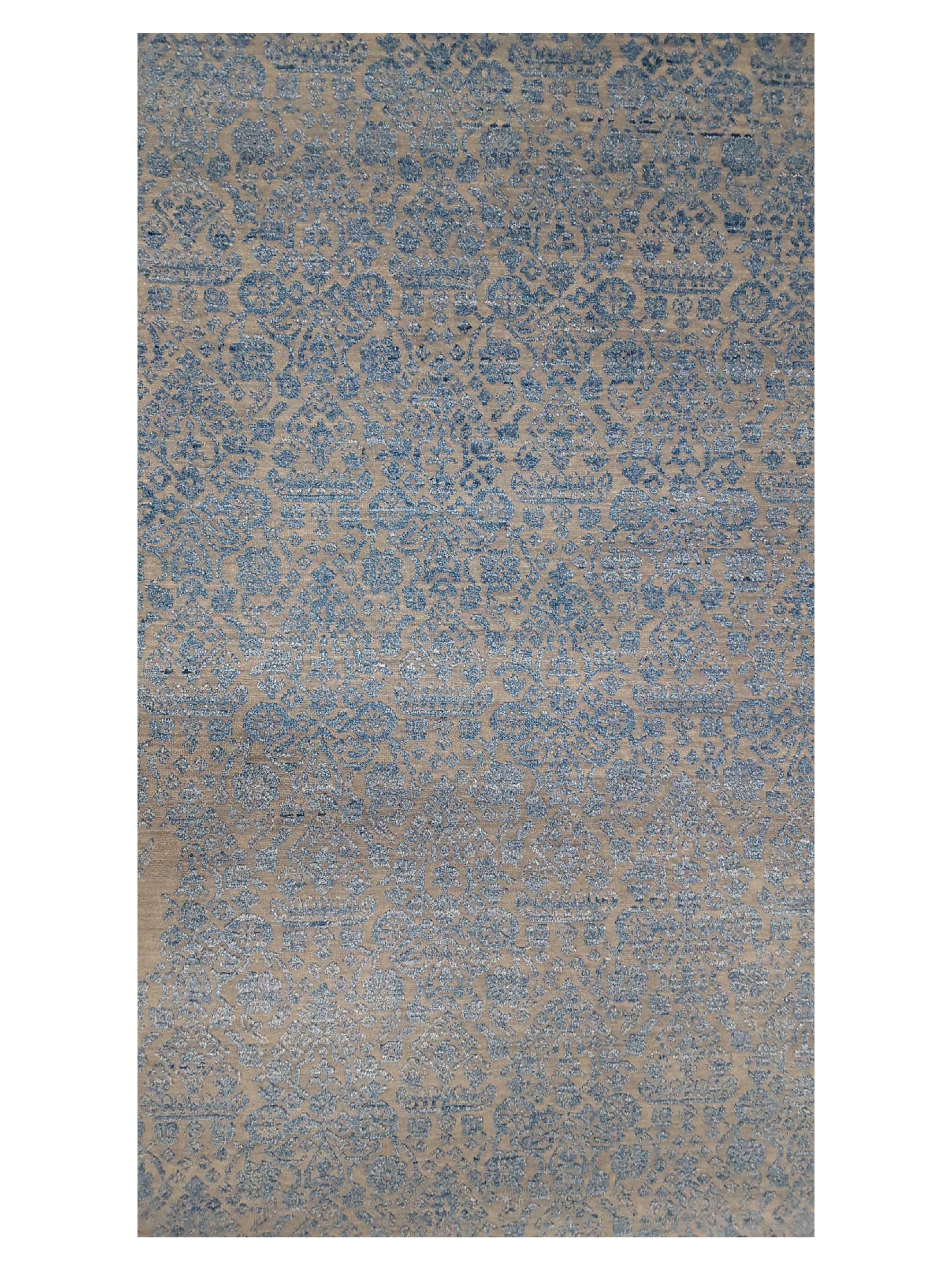 Erase Hand Knotted Grey 9x12 - Image 5 of 6