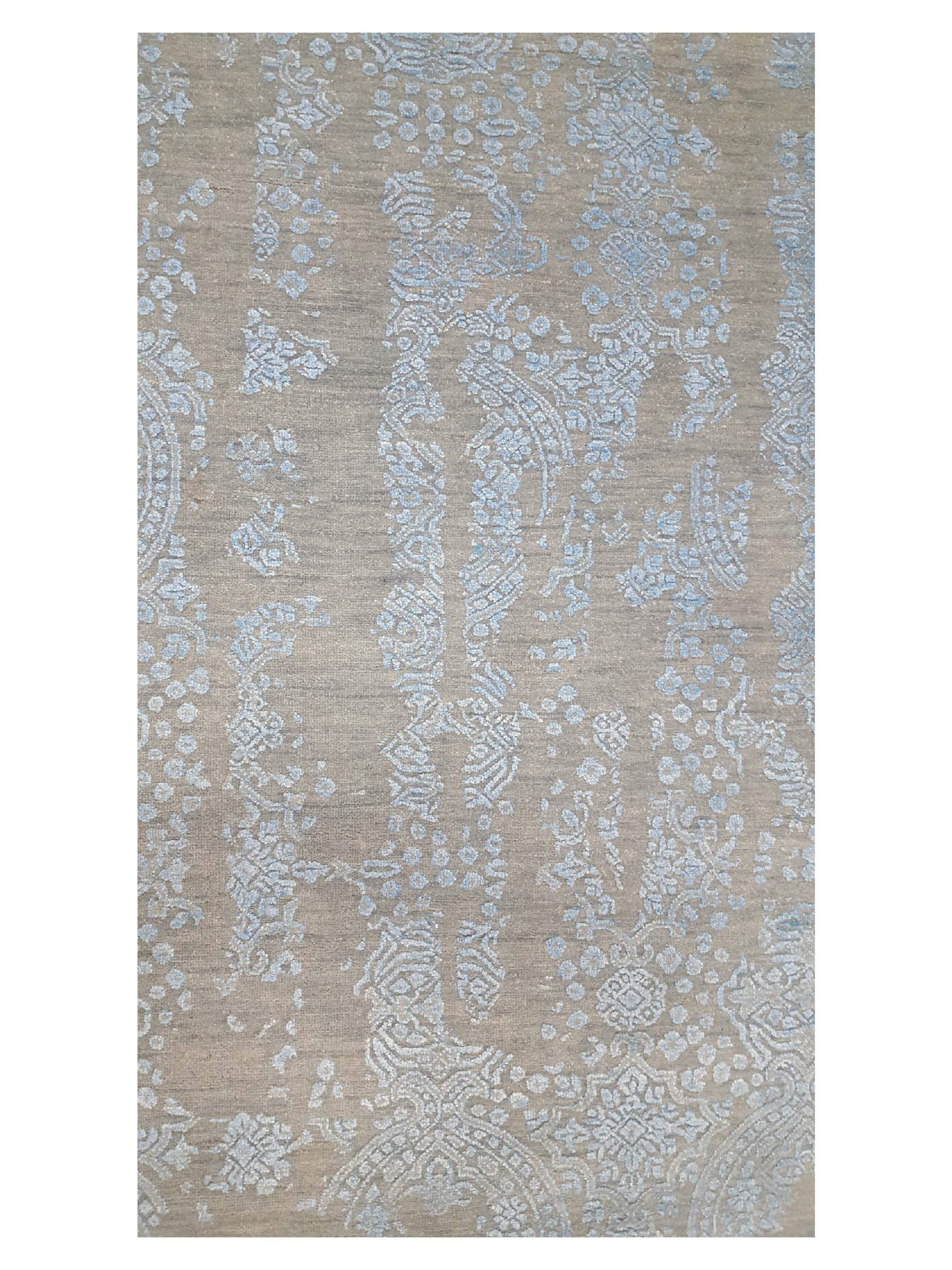 Erase Hand Knotted Grey 9x12 - Image 5 of 6