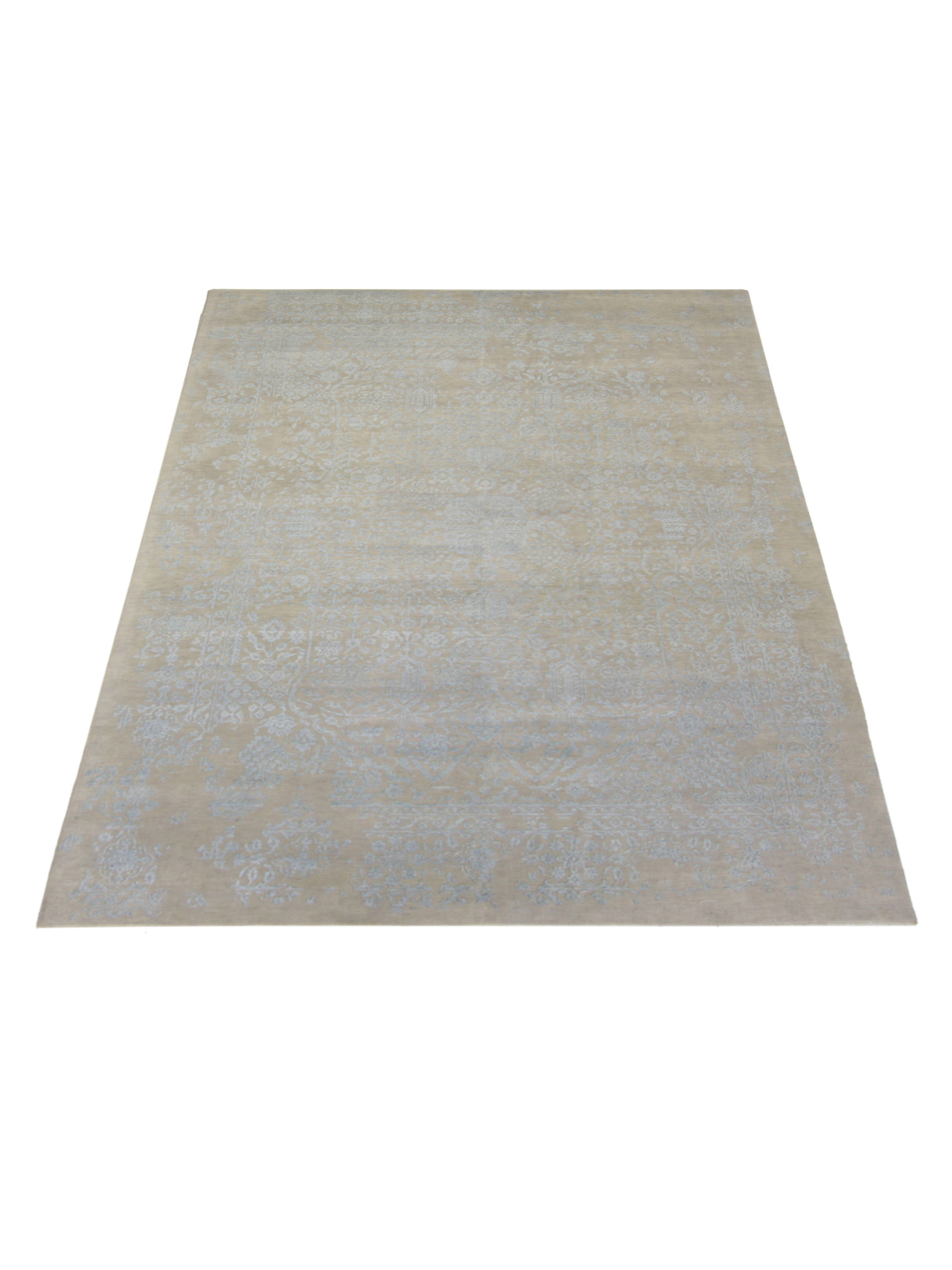 Erase Hand Knotted Beige 9x12 - Image 2 of 4