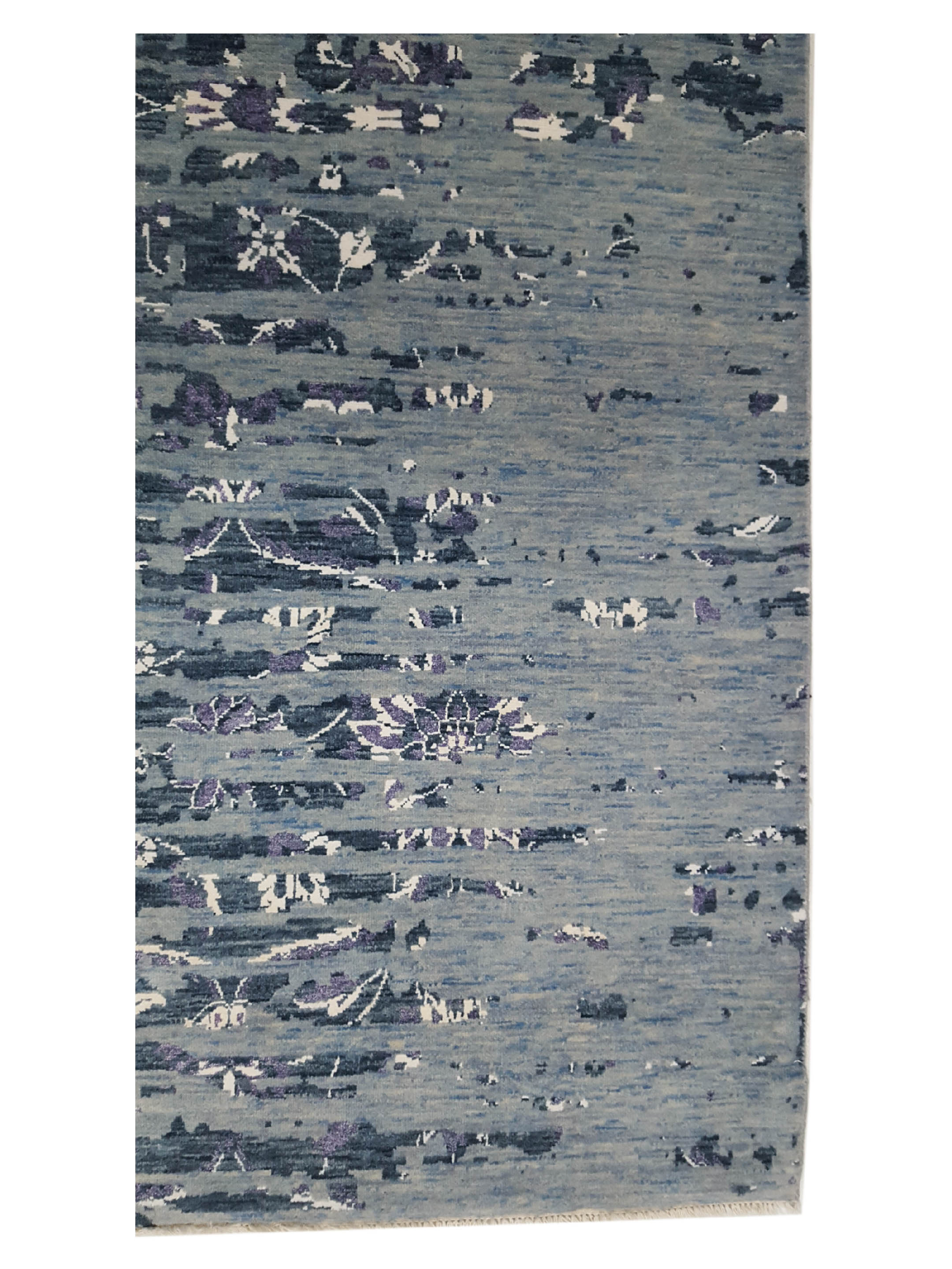 Erase Hand Knotted Grey 9x12 - Image 4 of 6