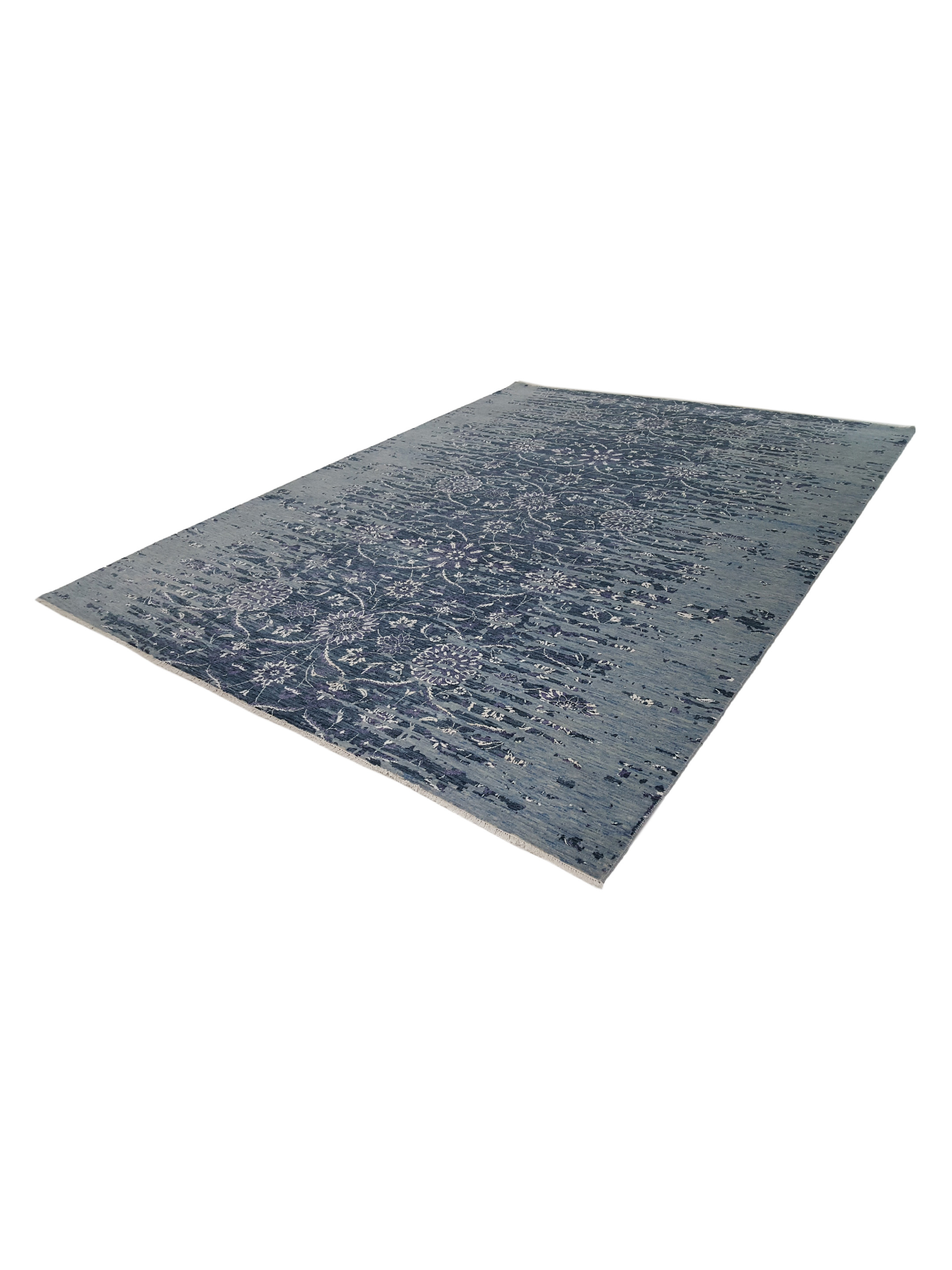 Erase Hand Knotted Grey 9x12 - Image 6 of 6