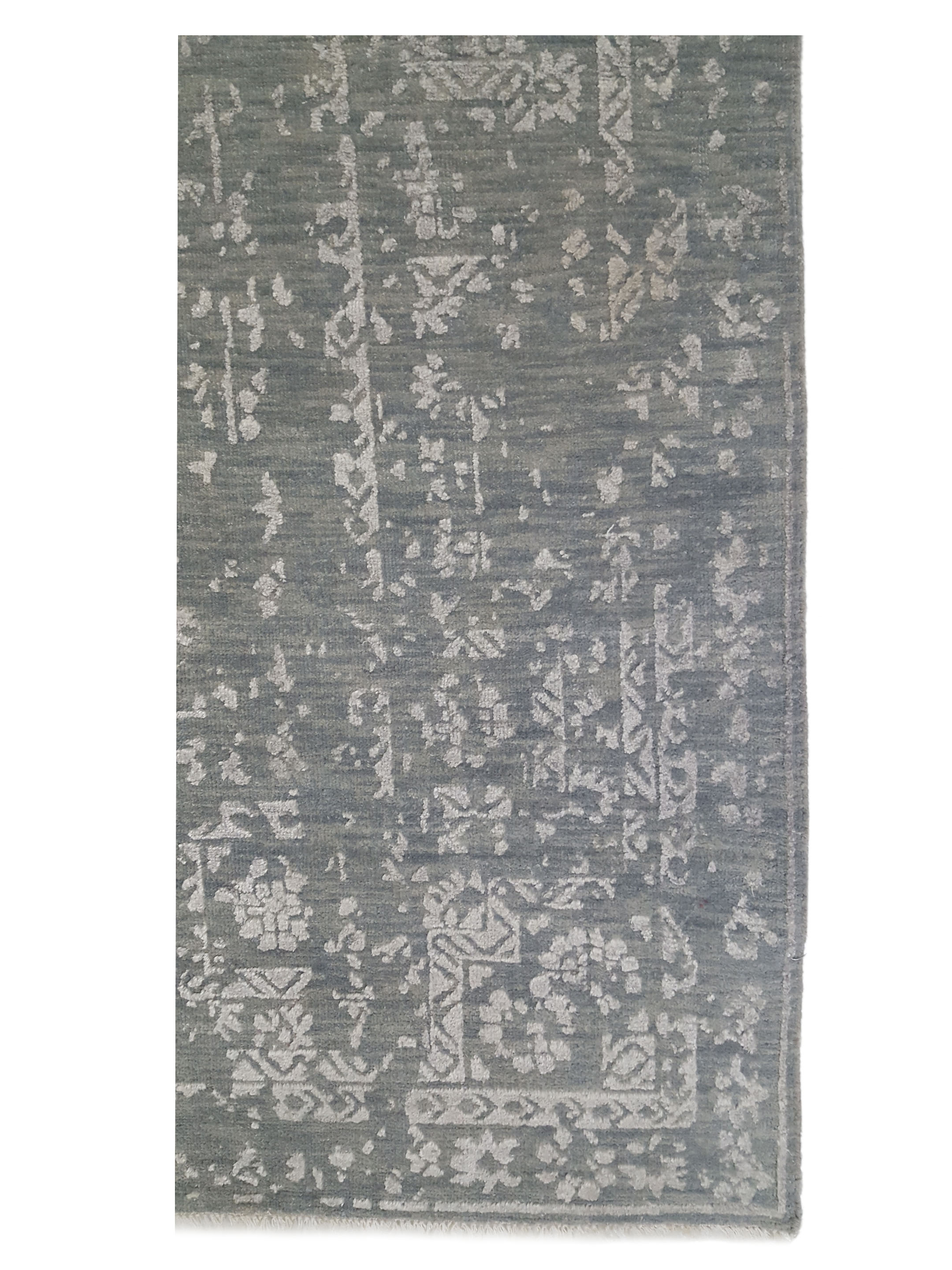 Erase Hand Knotted Grey 8x10 - Image 3 of 5