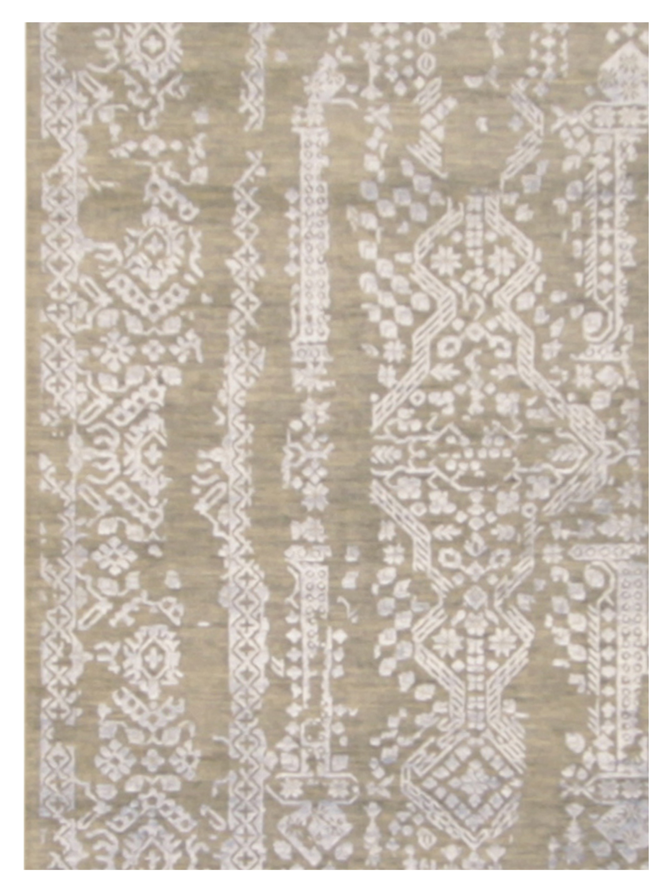 Erase Hand Knotted Grey 8x10 - Image 4 of 4