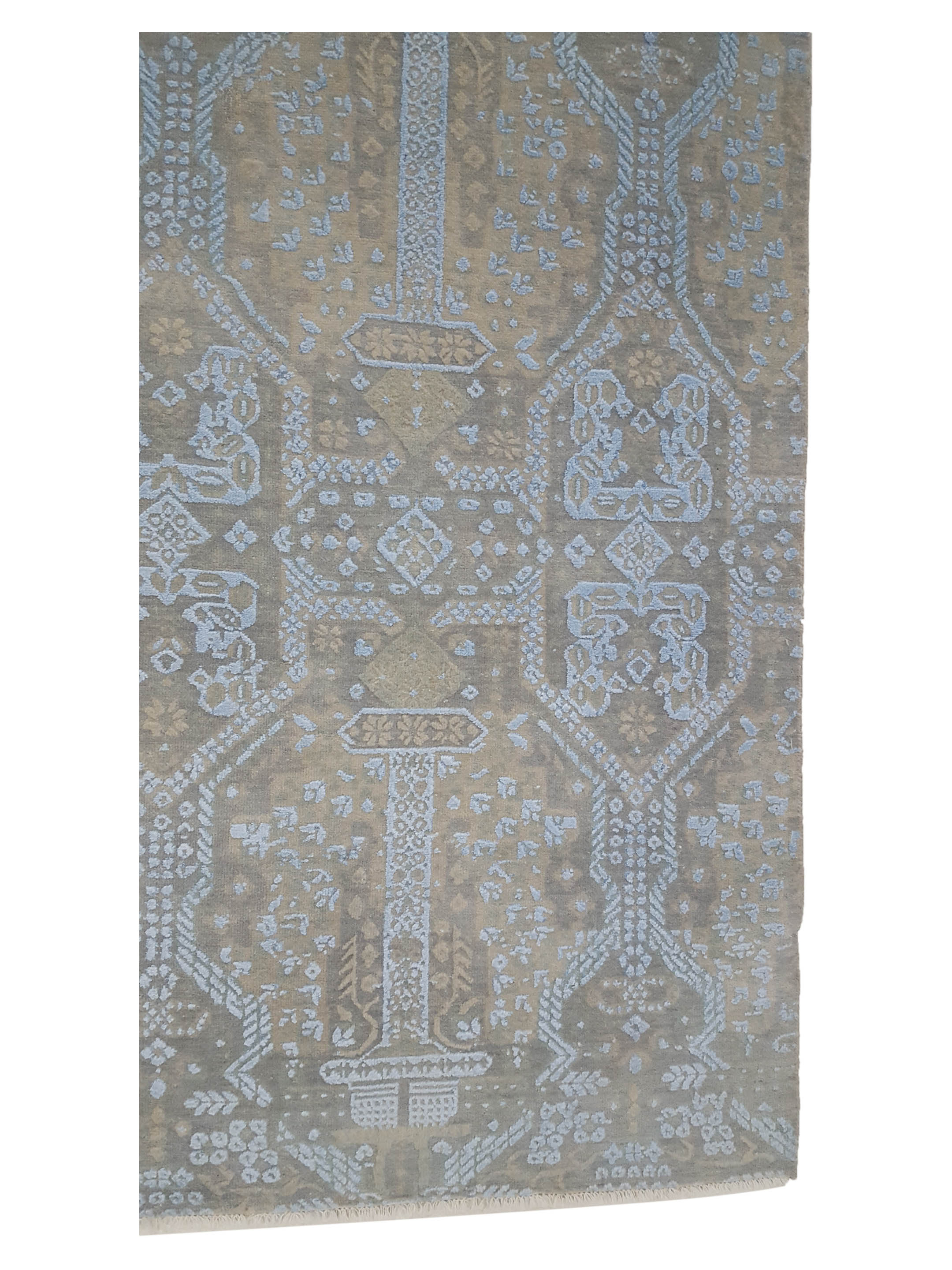 Erase Hand Knotted Beige 8x10 - Image 4 of 6
