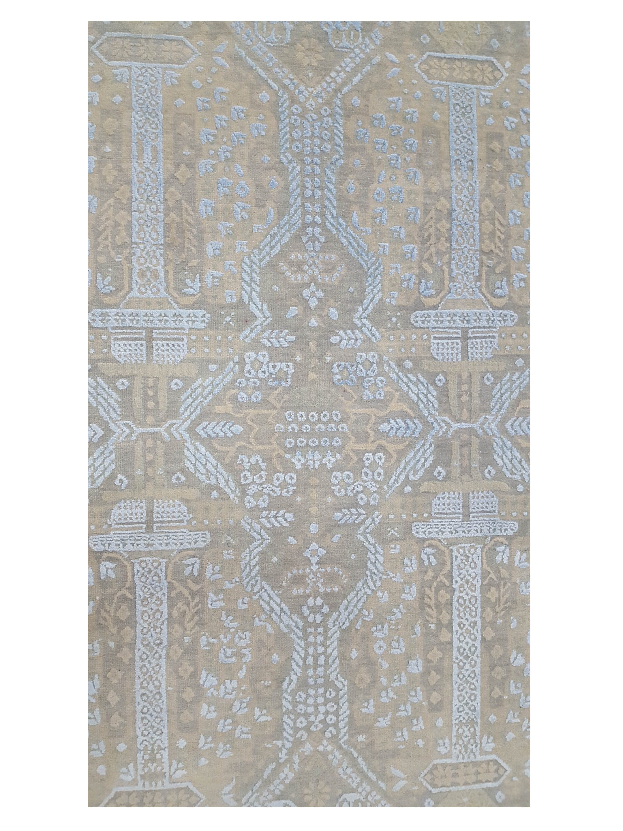 Erase Hand Knotted Beige 8x10 - Image 5 of 6