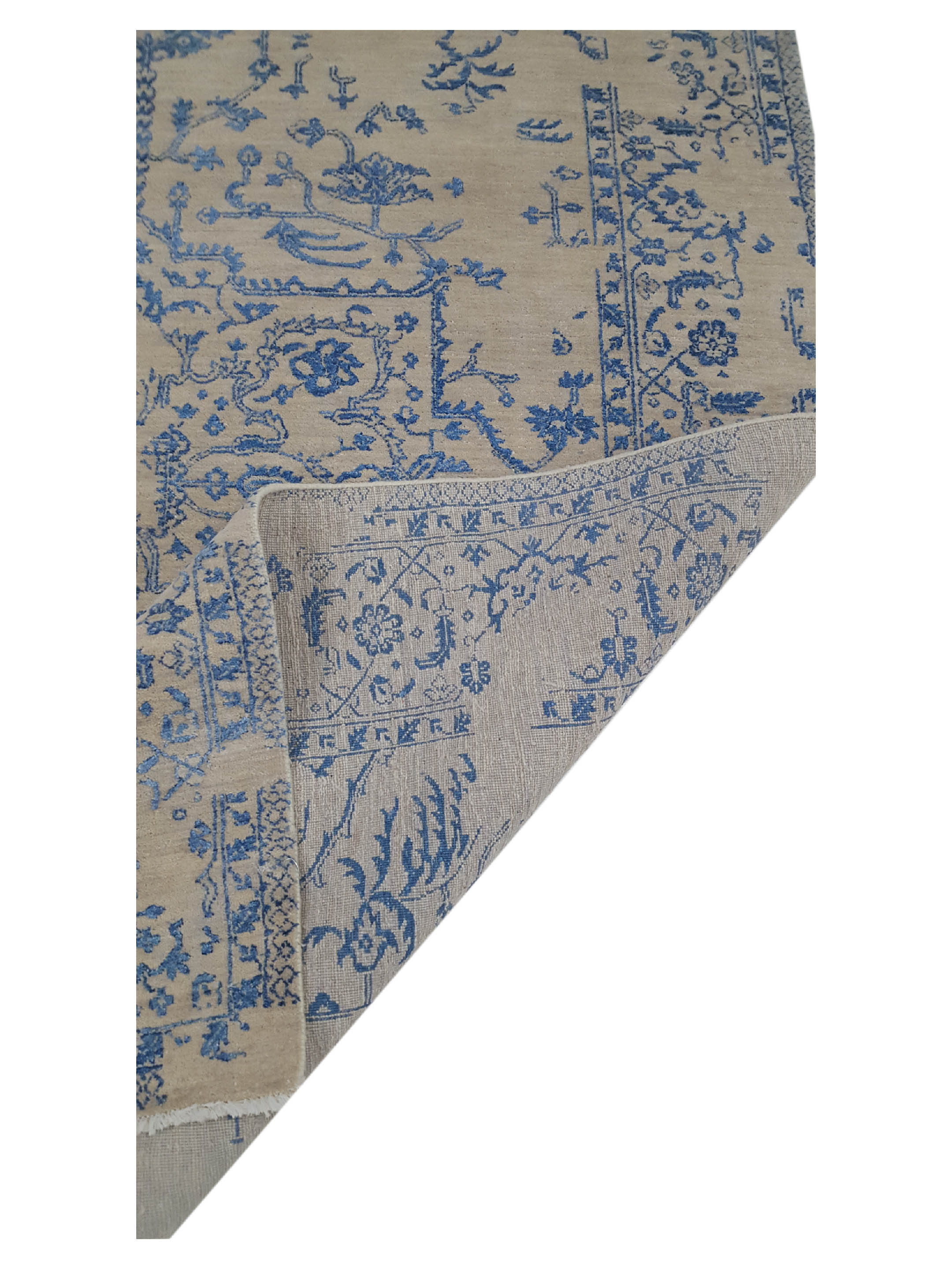 Erase Hand Knotted Beige 6x9 - Image 3 of 6