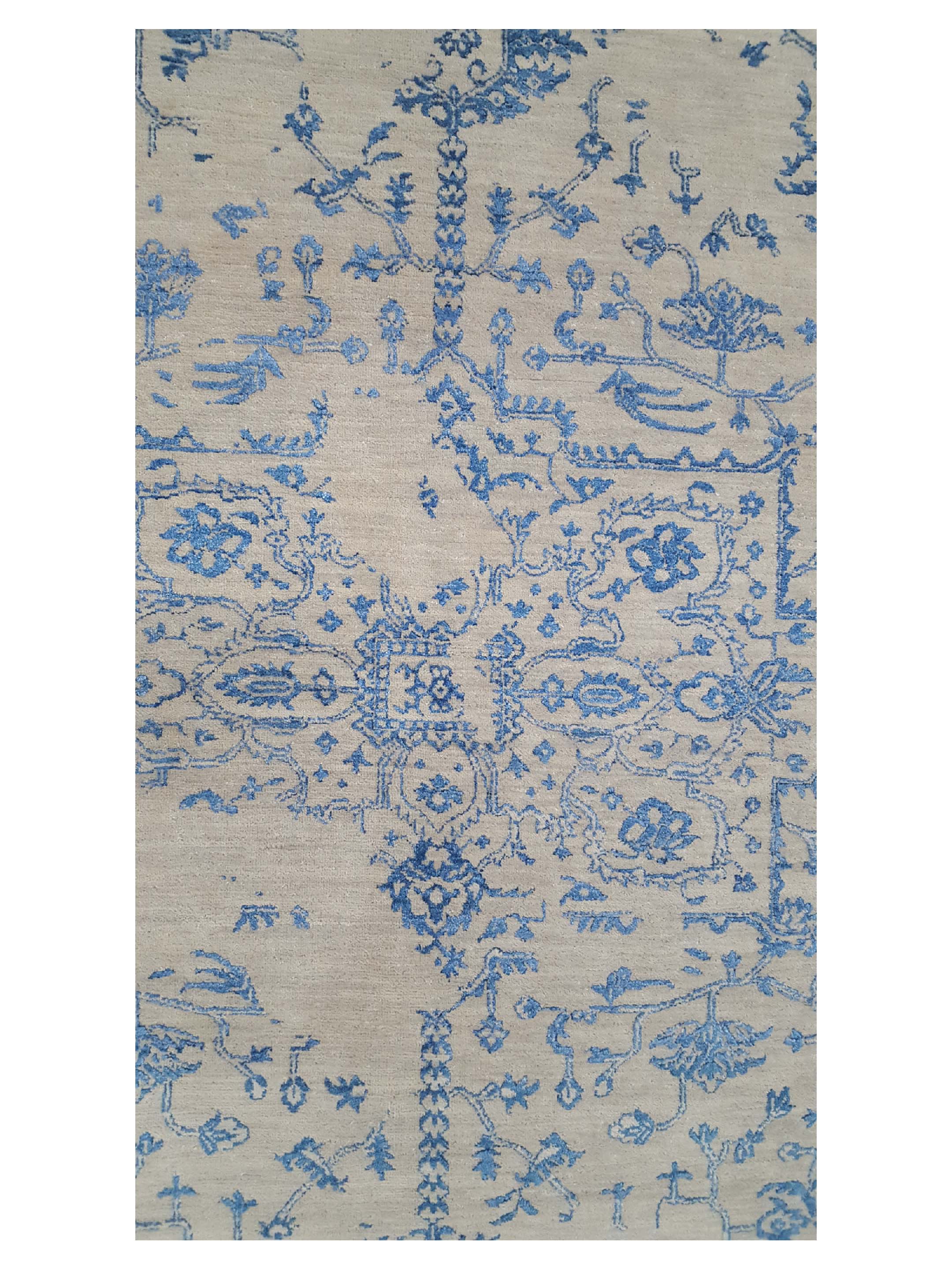 Erase Hand Knotted Beige 6x9 - Image 5 of 6