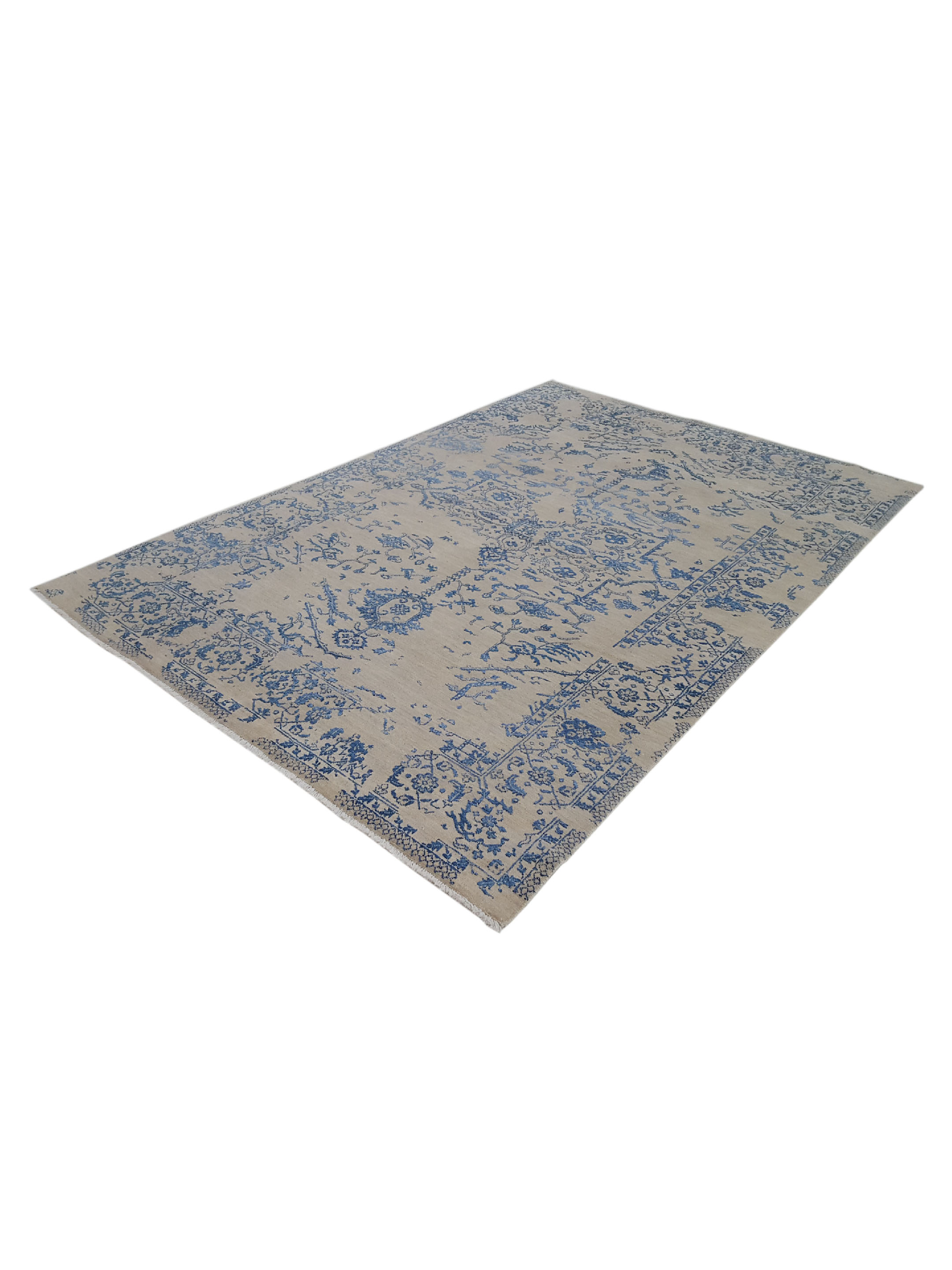 Erase Hand Knotted Beige 6x9 - Image 6 of 6