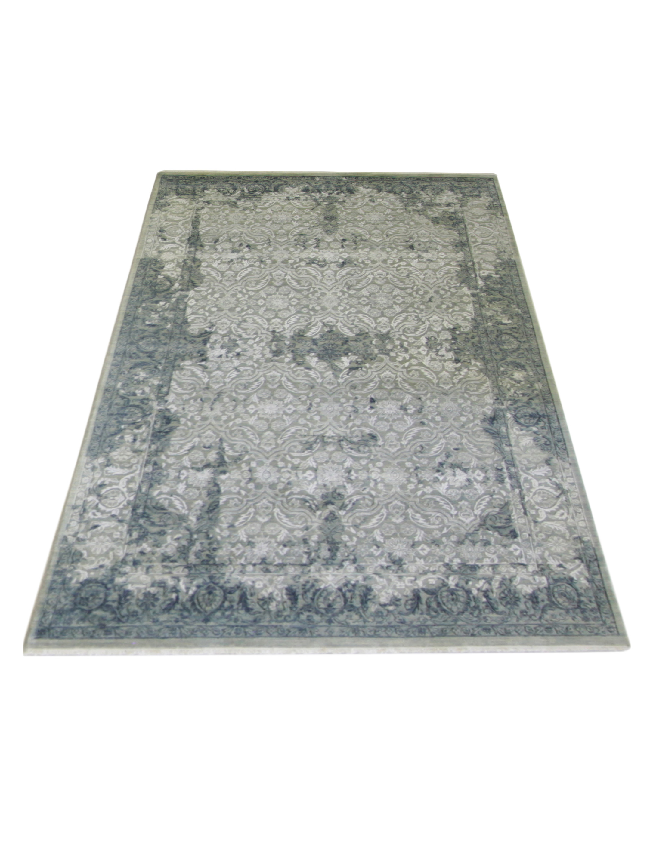 Erase Hand Knotted Grey 6x9 - Image 2 of 4