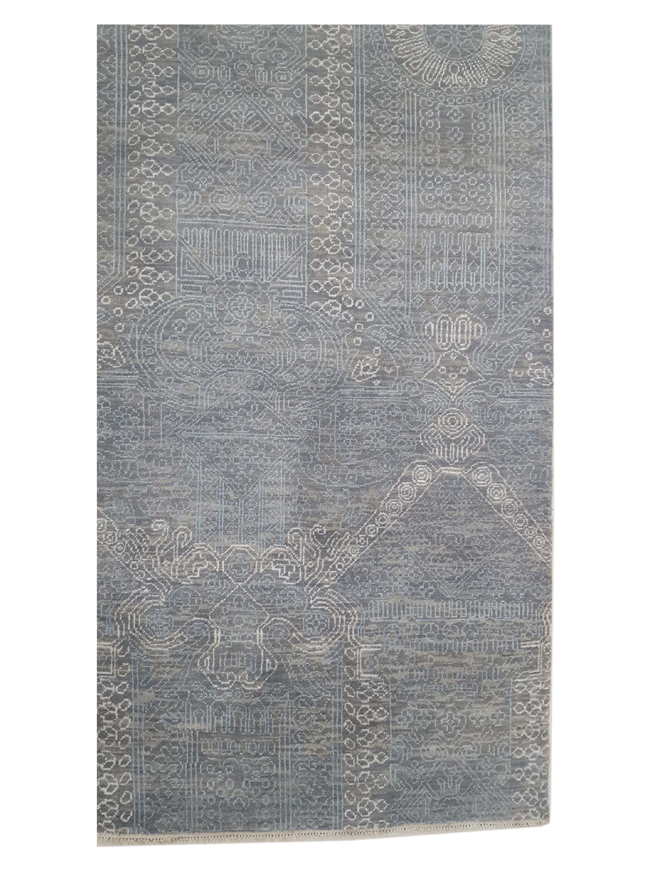 Jewel Hand Knotted Grey 6x9 - Image 4 of 6