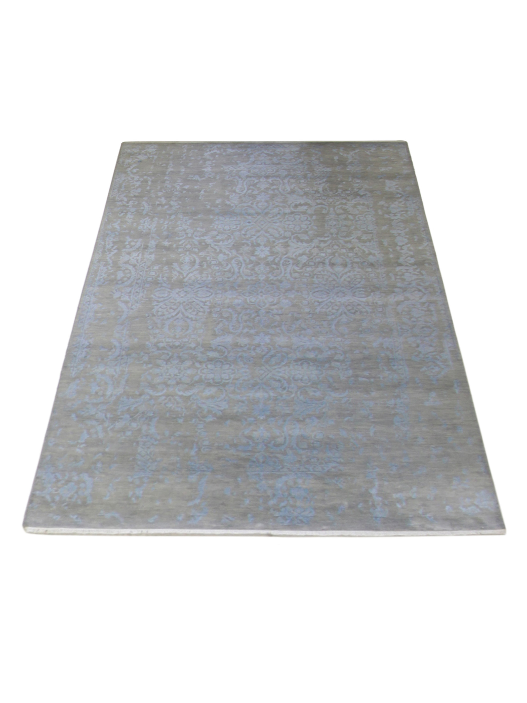 Erase Hand Knotted Grey 5x8 - Image 2 of 4