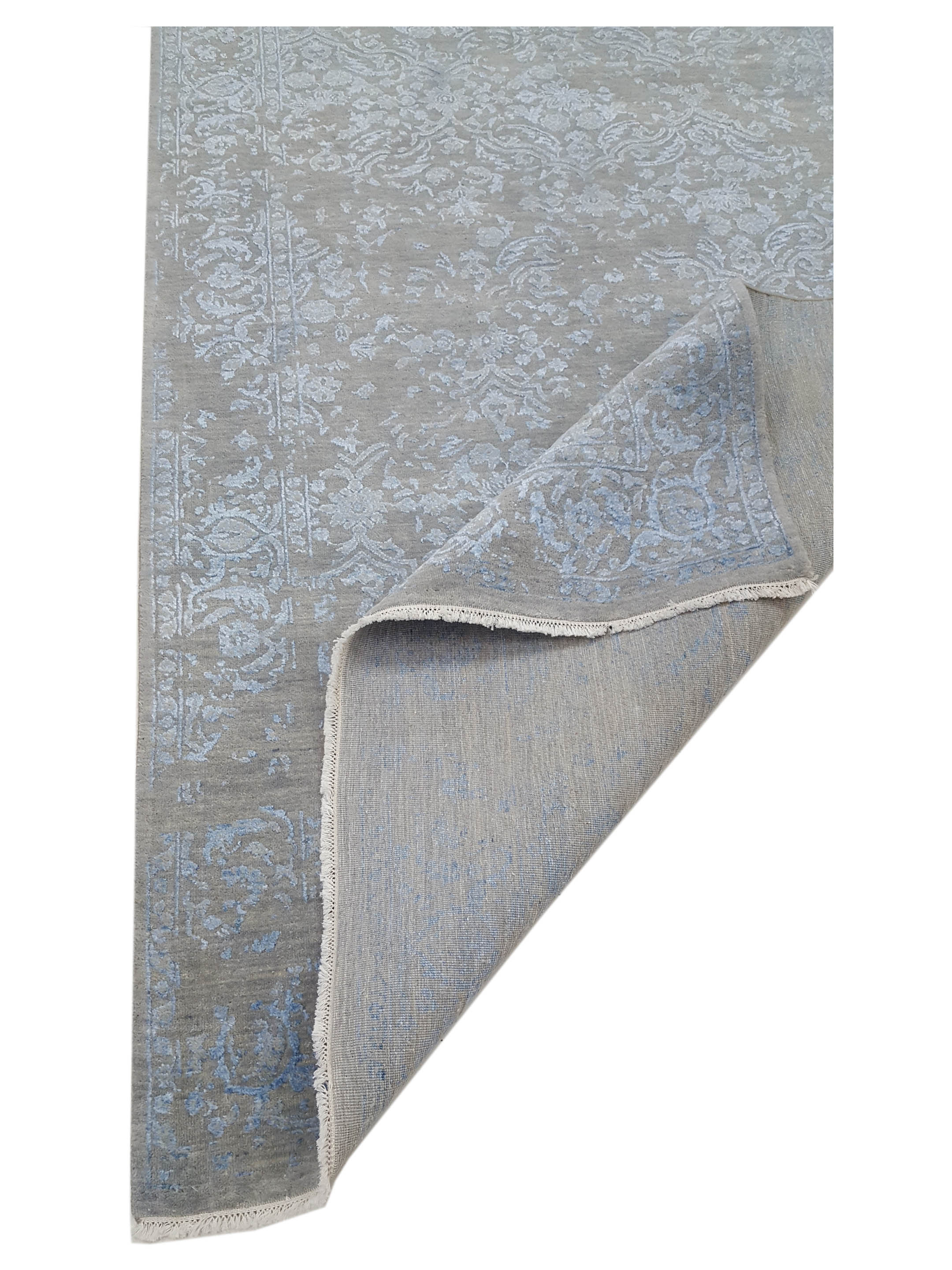 Erase Hand Knotted Silver 5x8 - Image 3 of 6