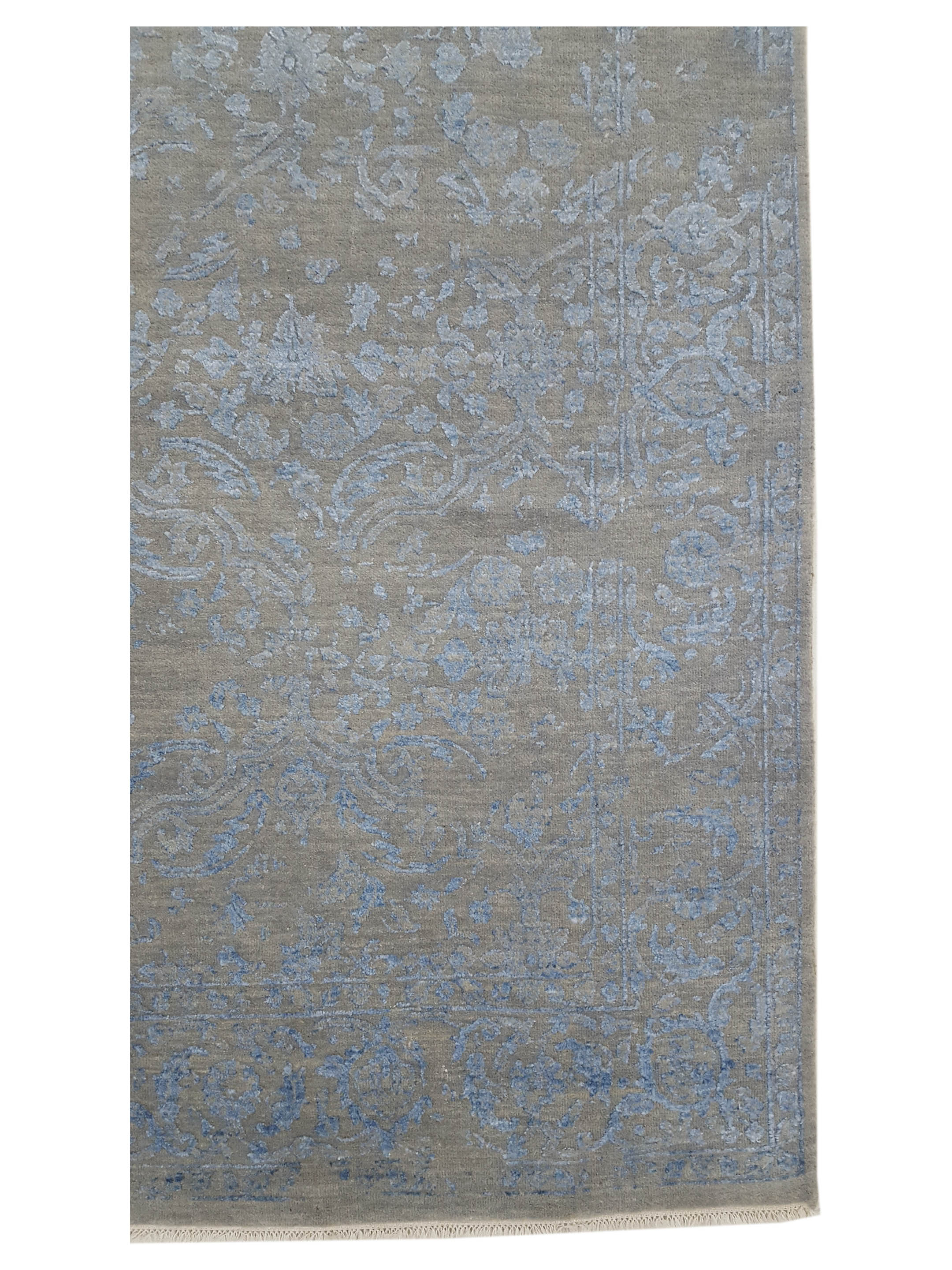 Erase Hand Knotted Silver 5x8 - Image 4 of 6