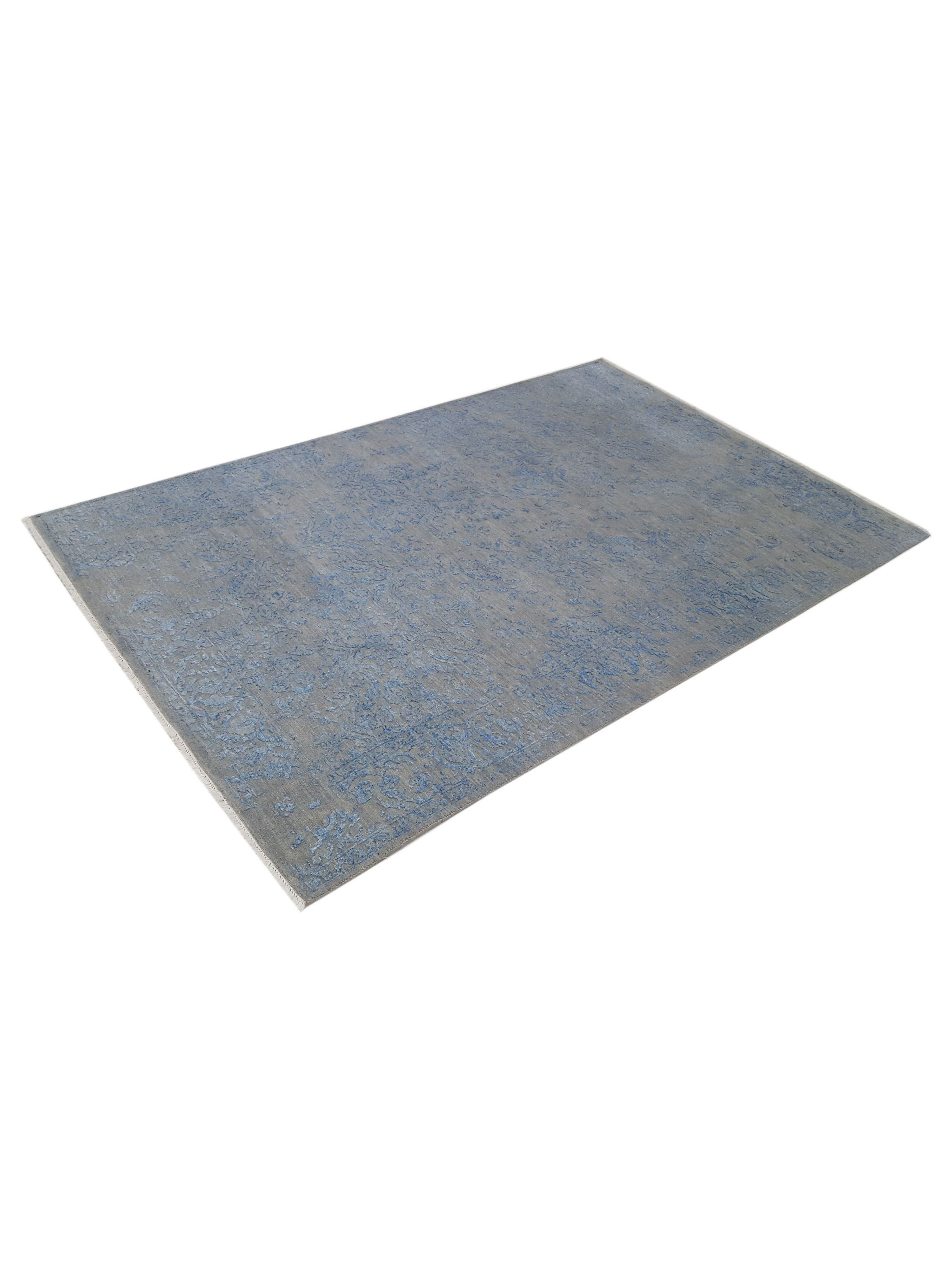Erase Hand Knotted Silver 5x8 - Image 6 of 6