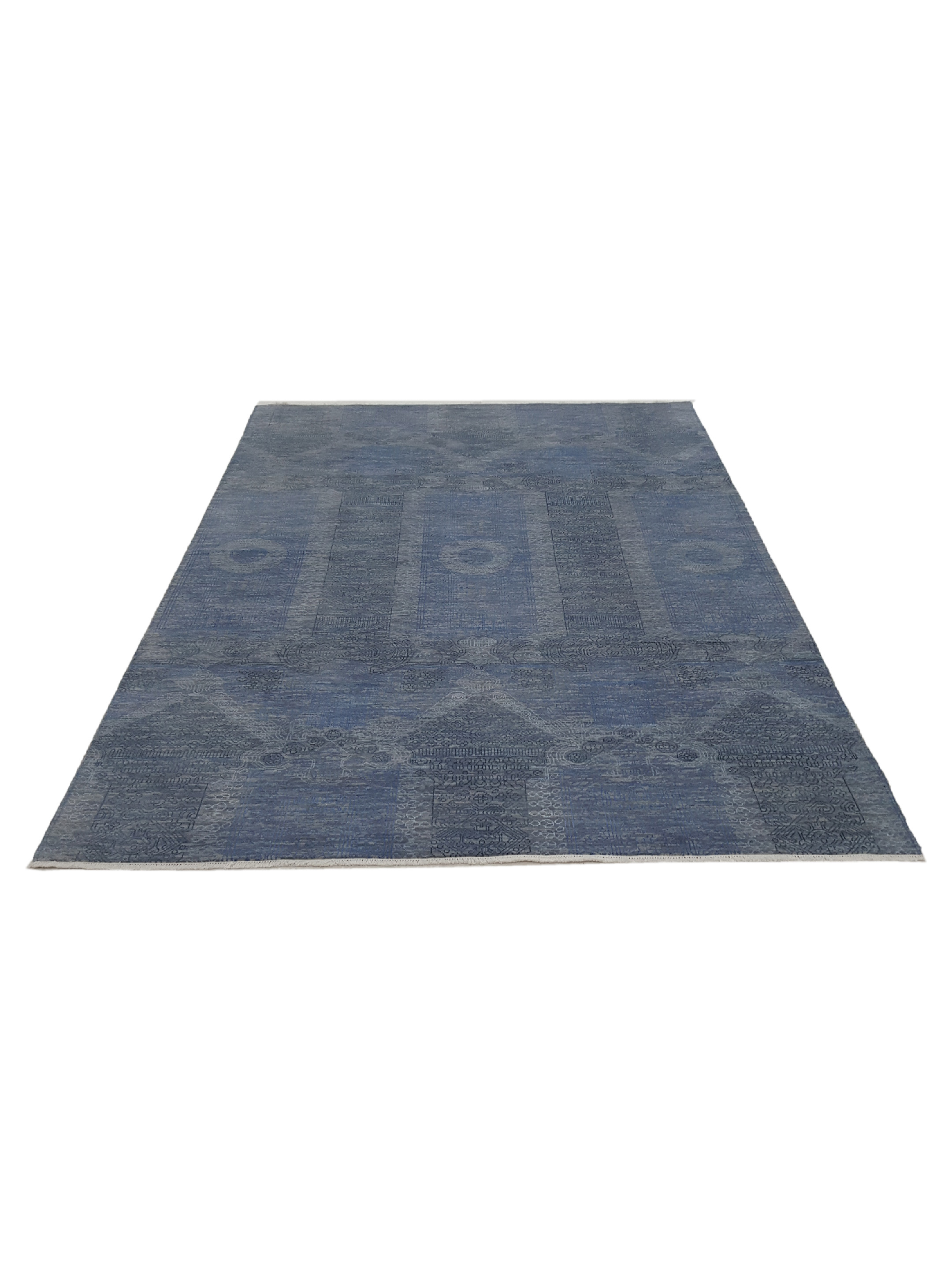 Jewel Hand Knotted Blue 6x9 - Image 2 of 6