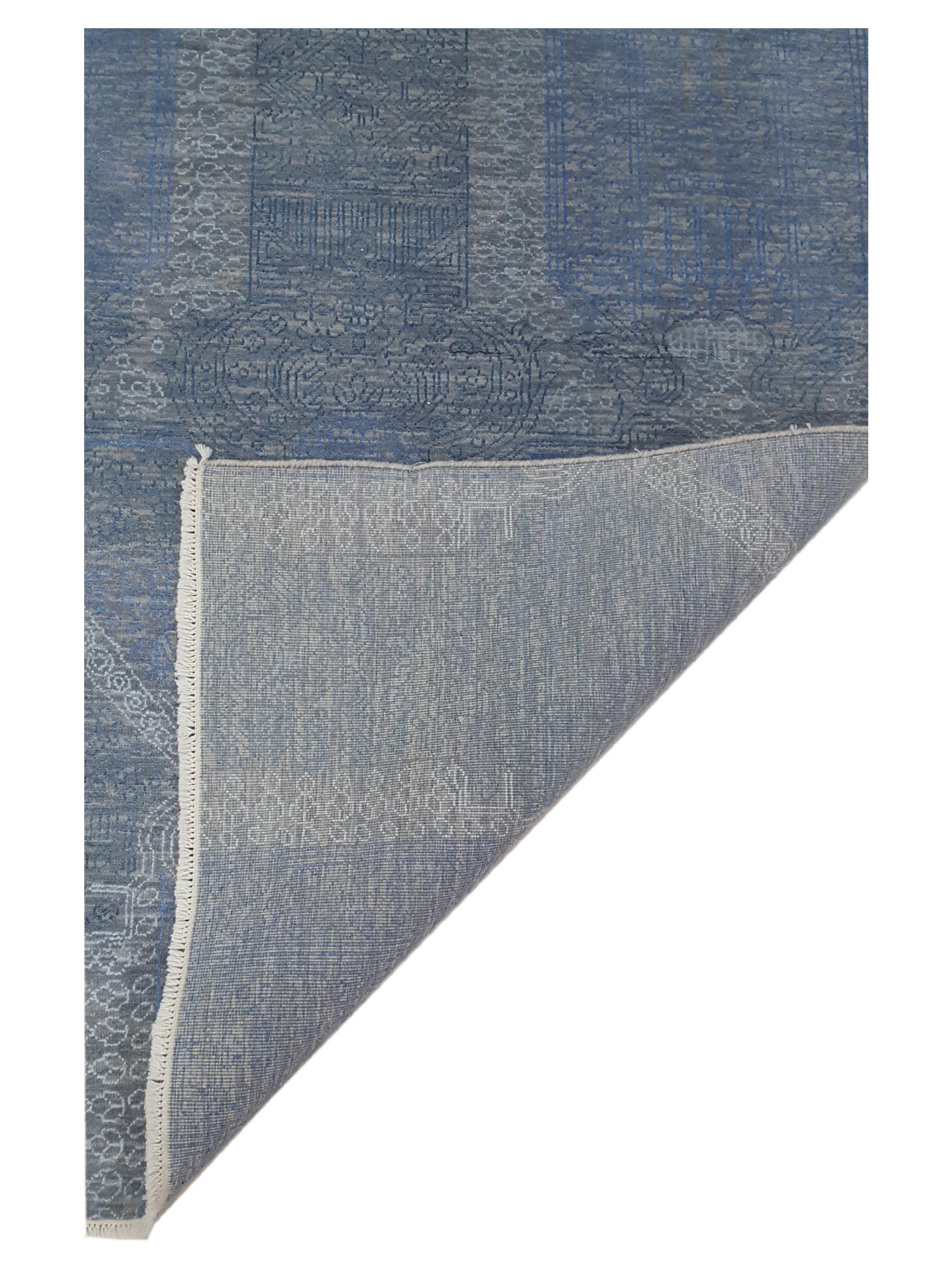 Jewel Hand Knotted Blue 6x9 - Image 3 of 6