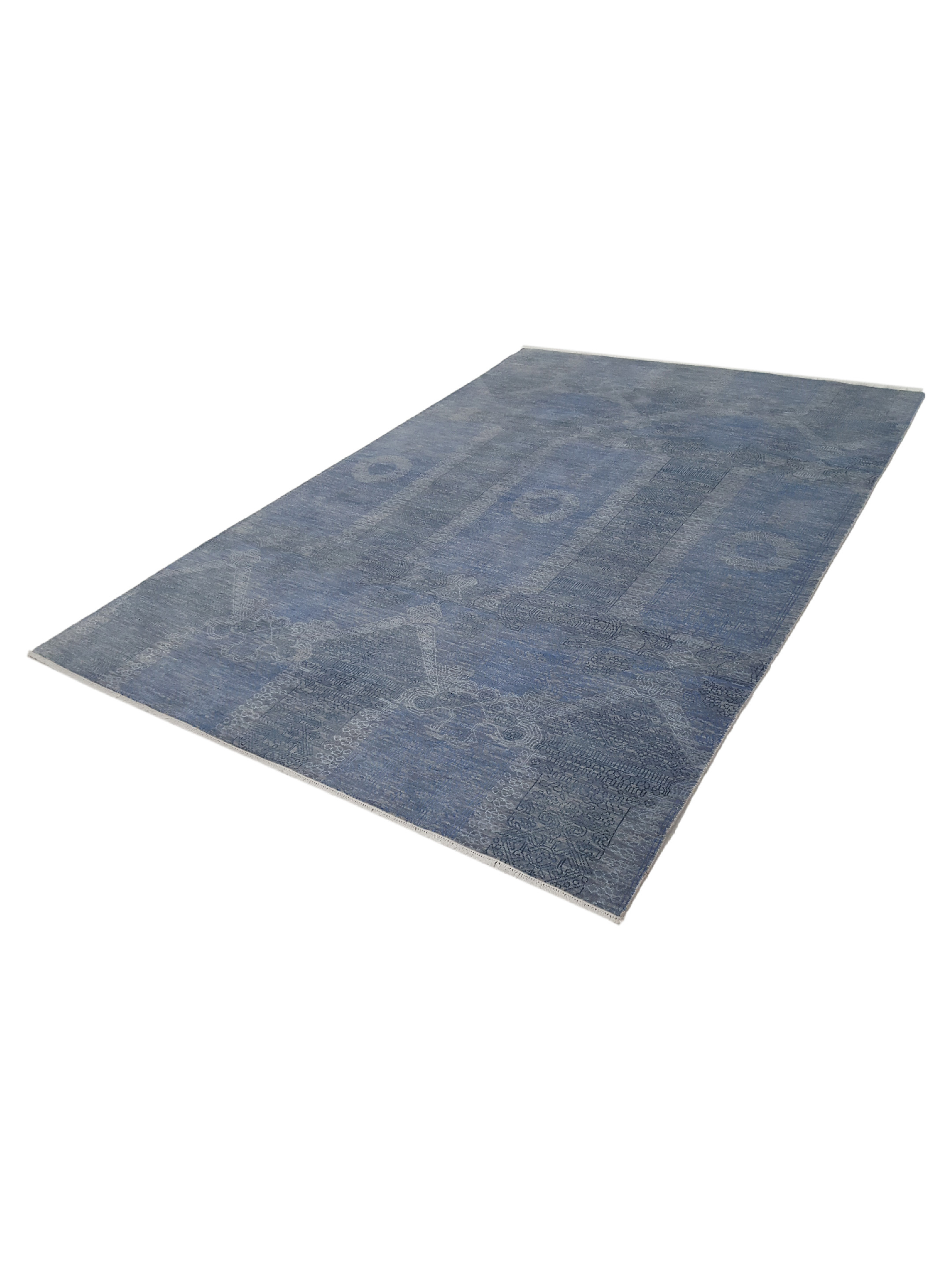 Jewel Hand Knotted Blue 6x9 - Image 6 of 6