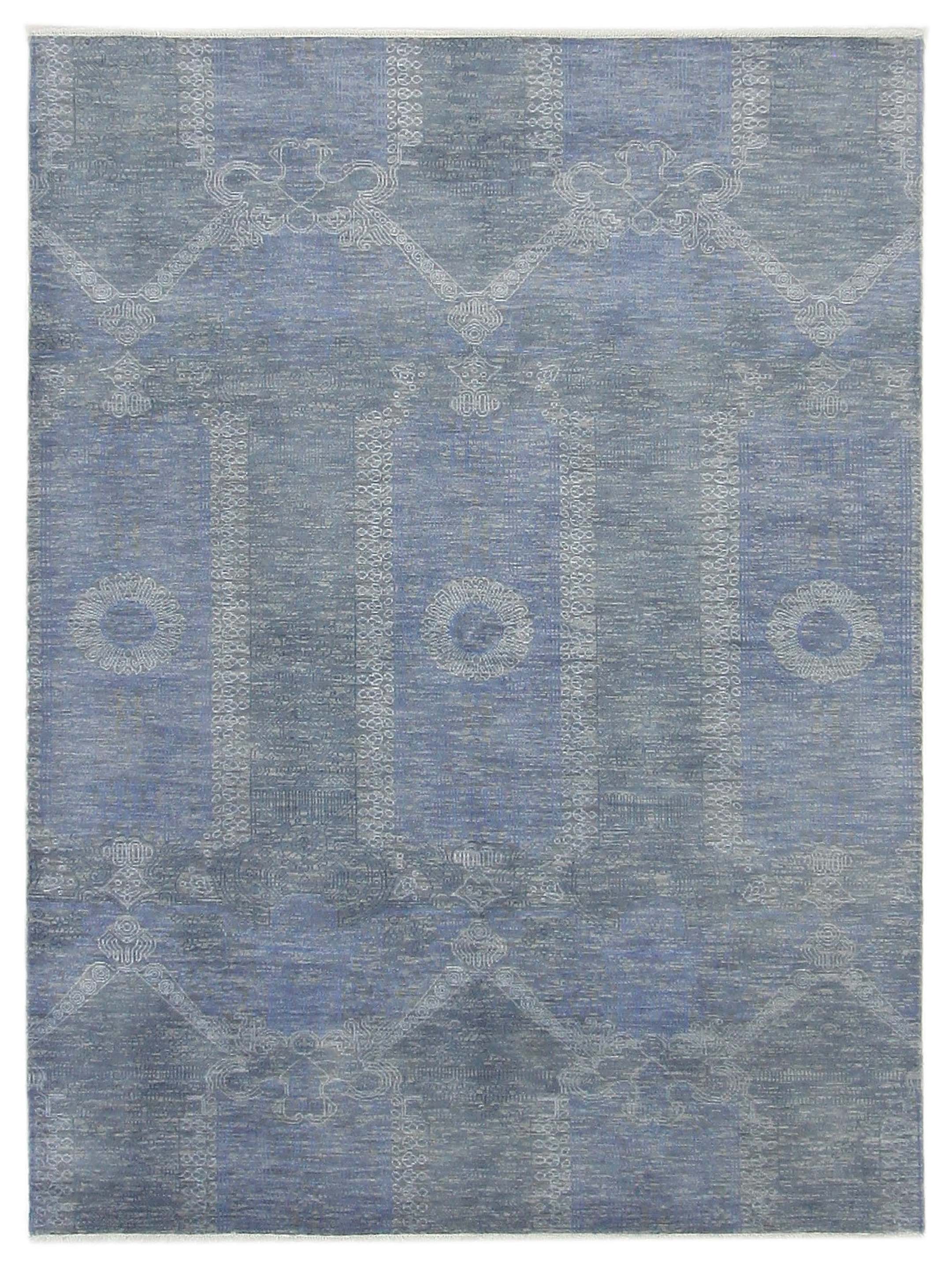 Jewel Hand Knotted Blue 6x9