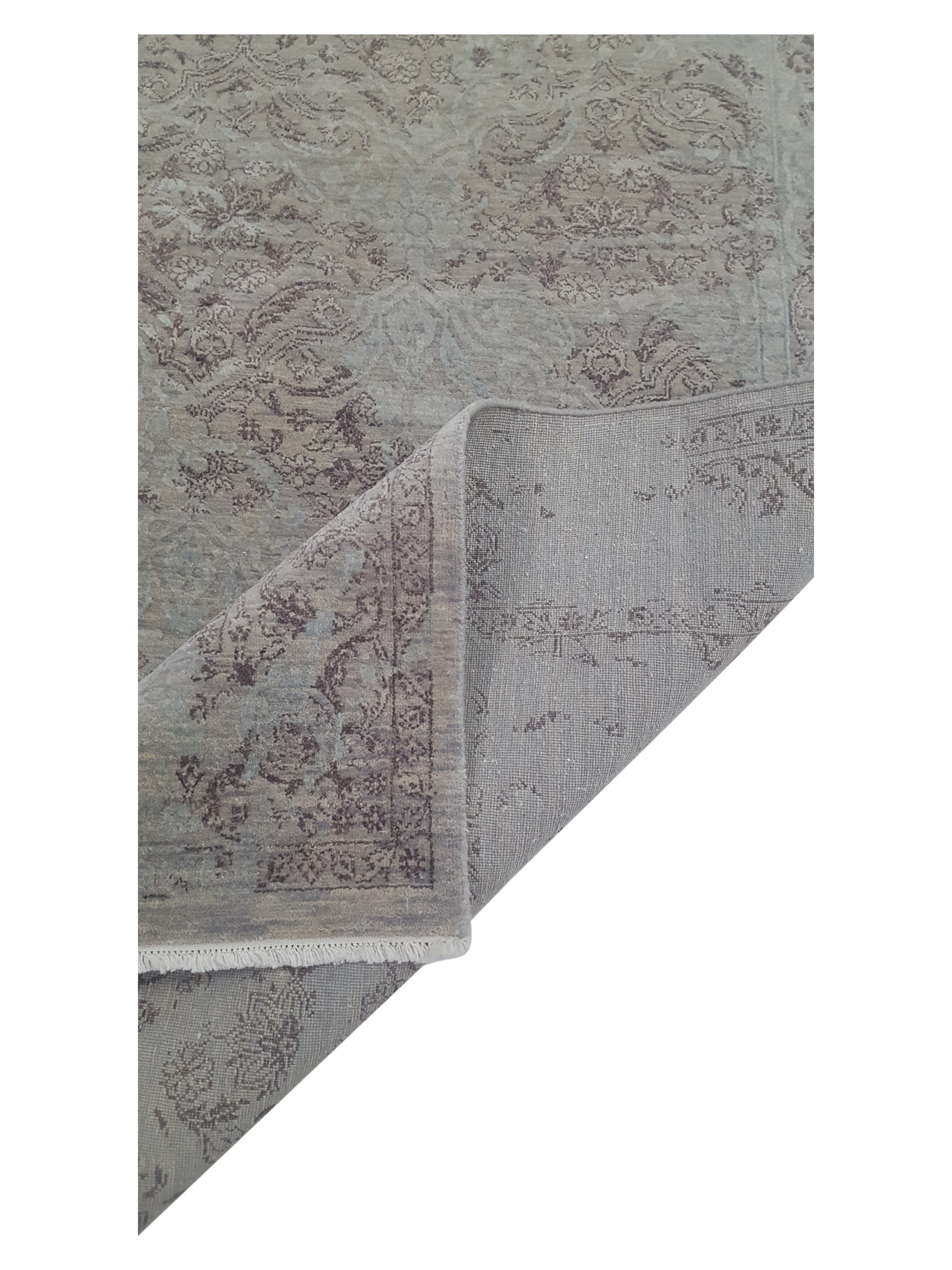 Erase Hand Knotted Grey 6x9 - Image 3 of 6