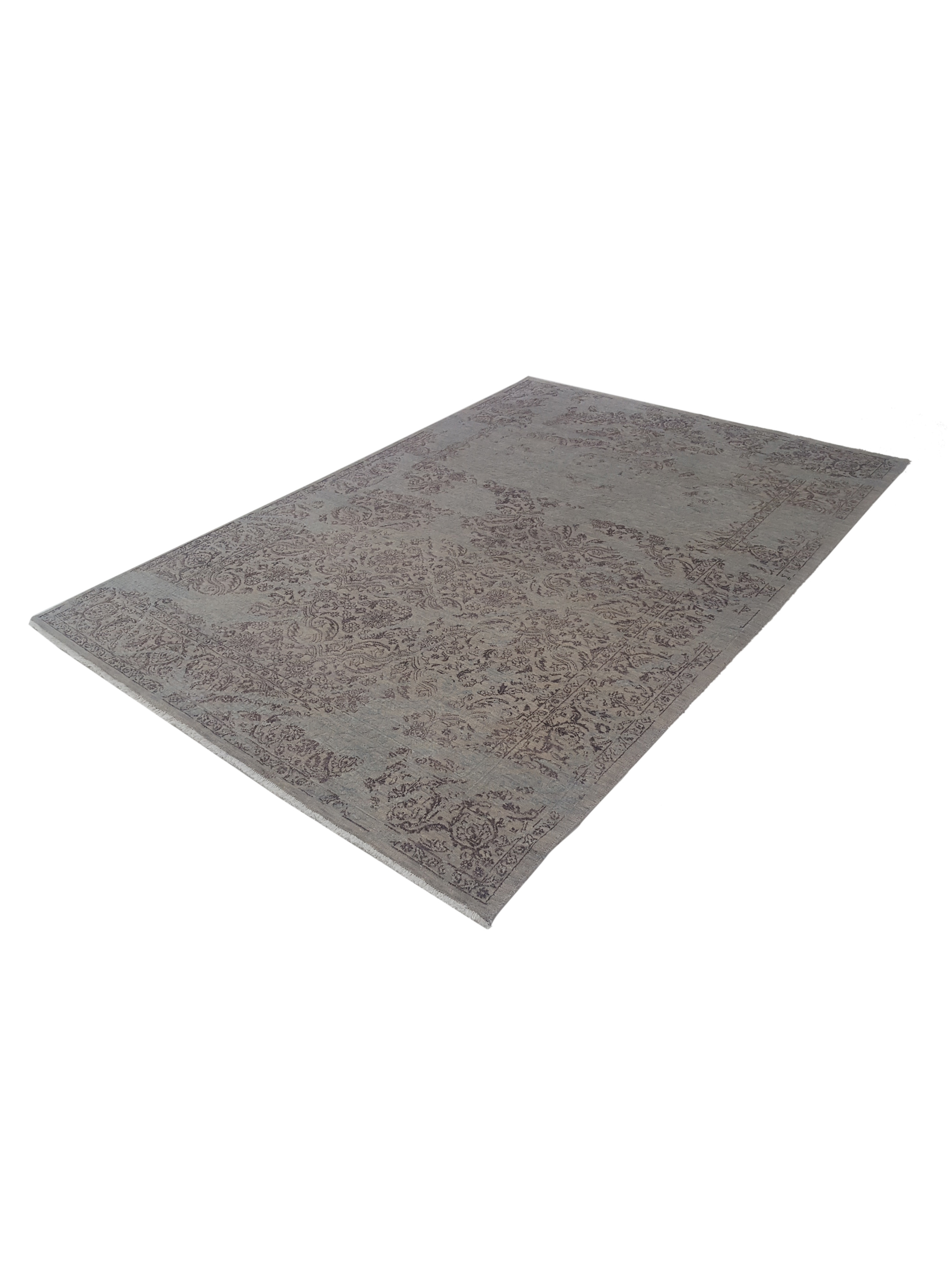 Erase Hand Knotted Grey 6x9 - Image 6 of 6