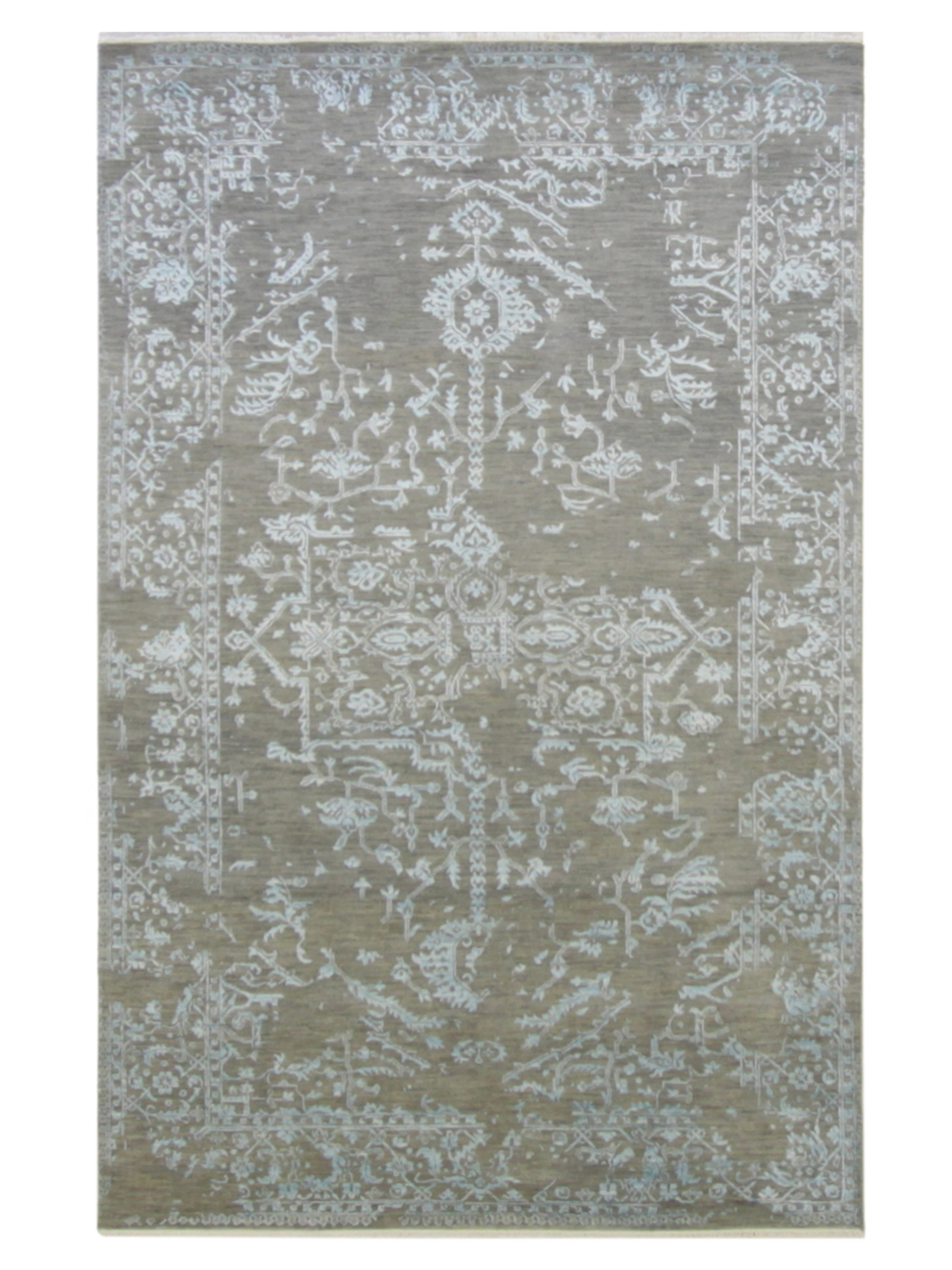 Erase Hand Knotted Grey 5x8
