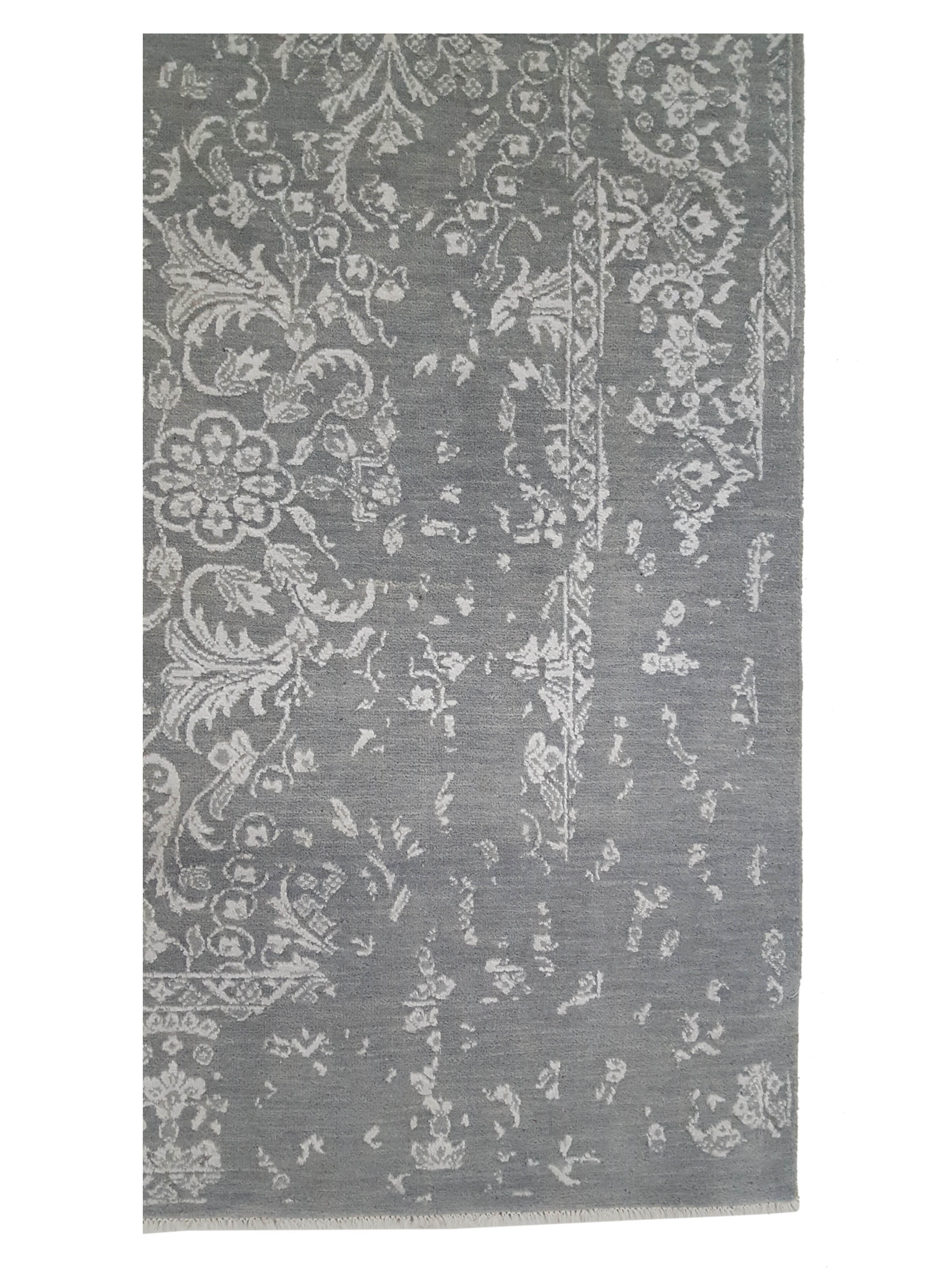 Erase Hand Knotted Grey 5x8 - Image 4 of 8