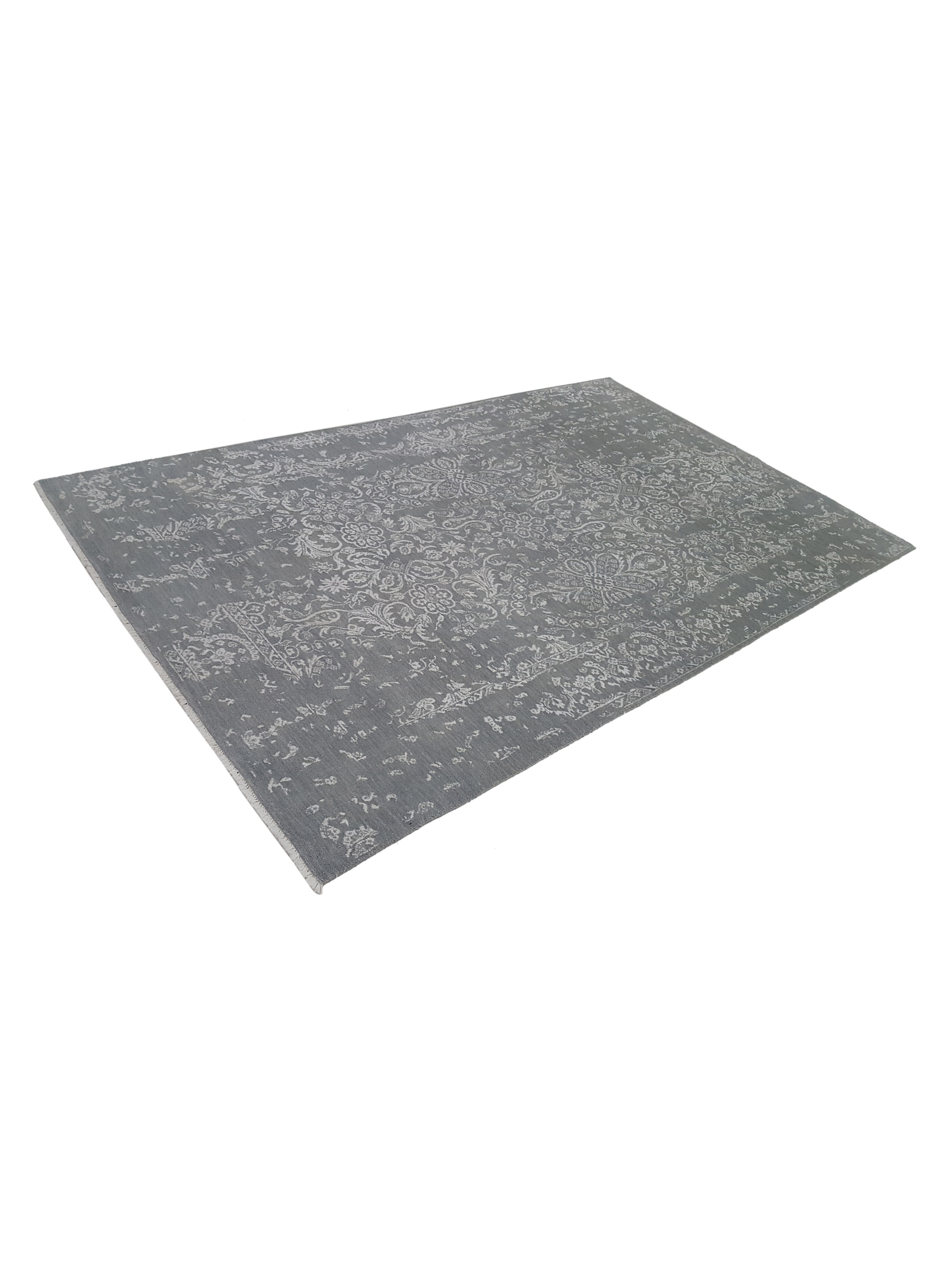 Erase Hand Knotted Grey 5x8 - Image 6 of 8