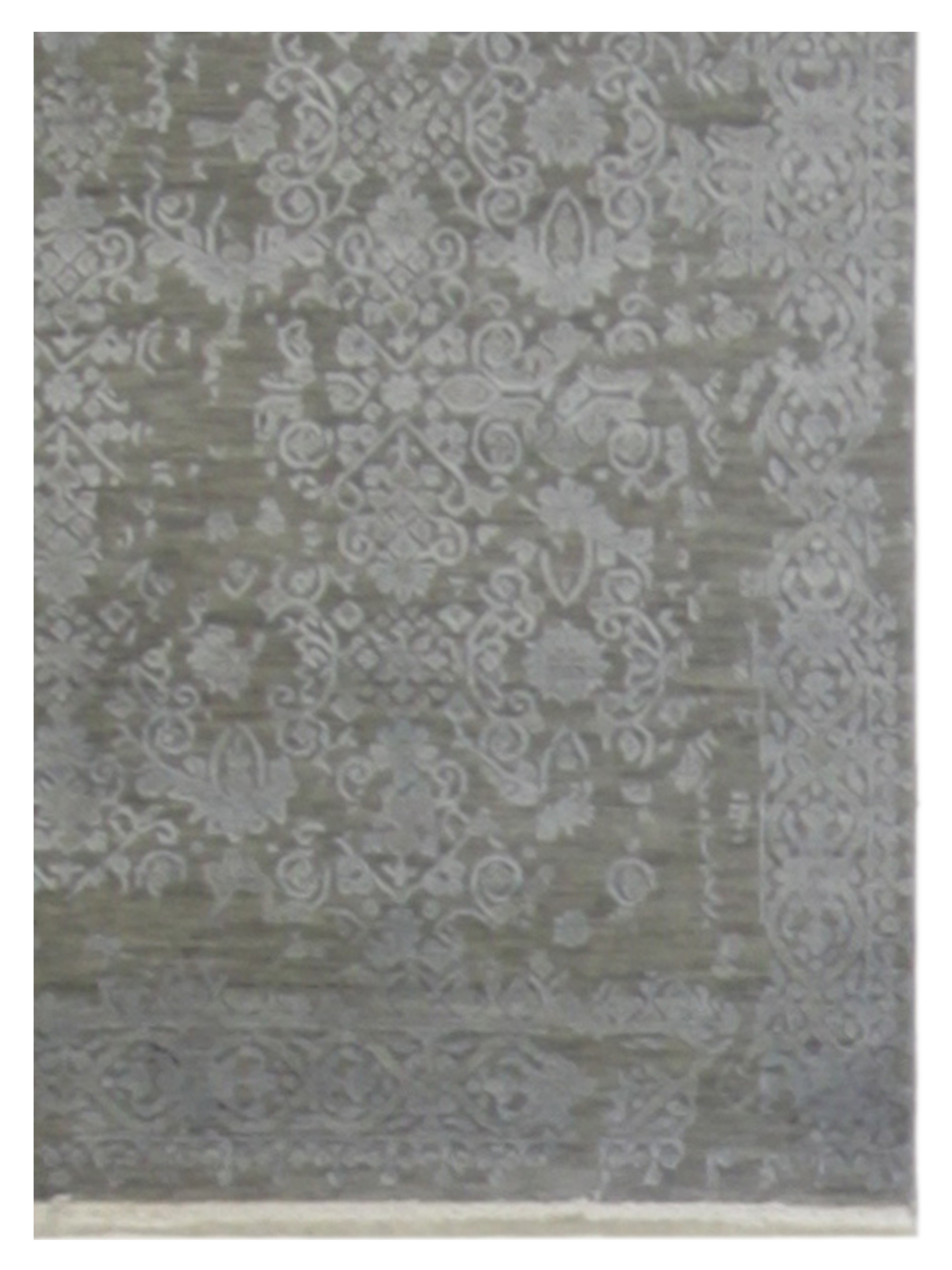 Erase Hand Knotted Grey 5x8 - Image 3 of 4