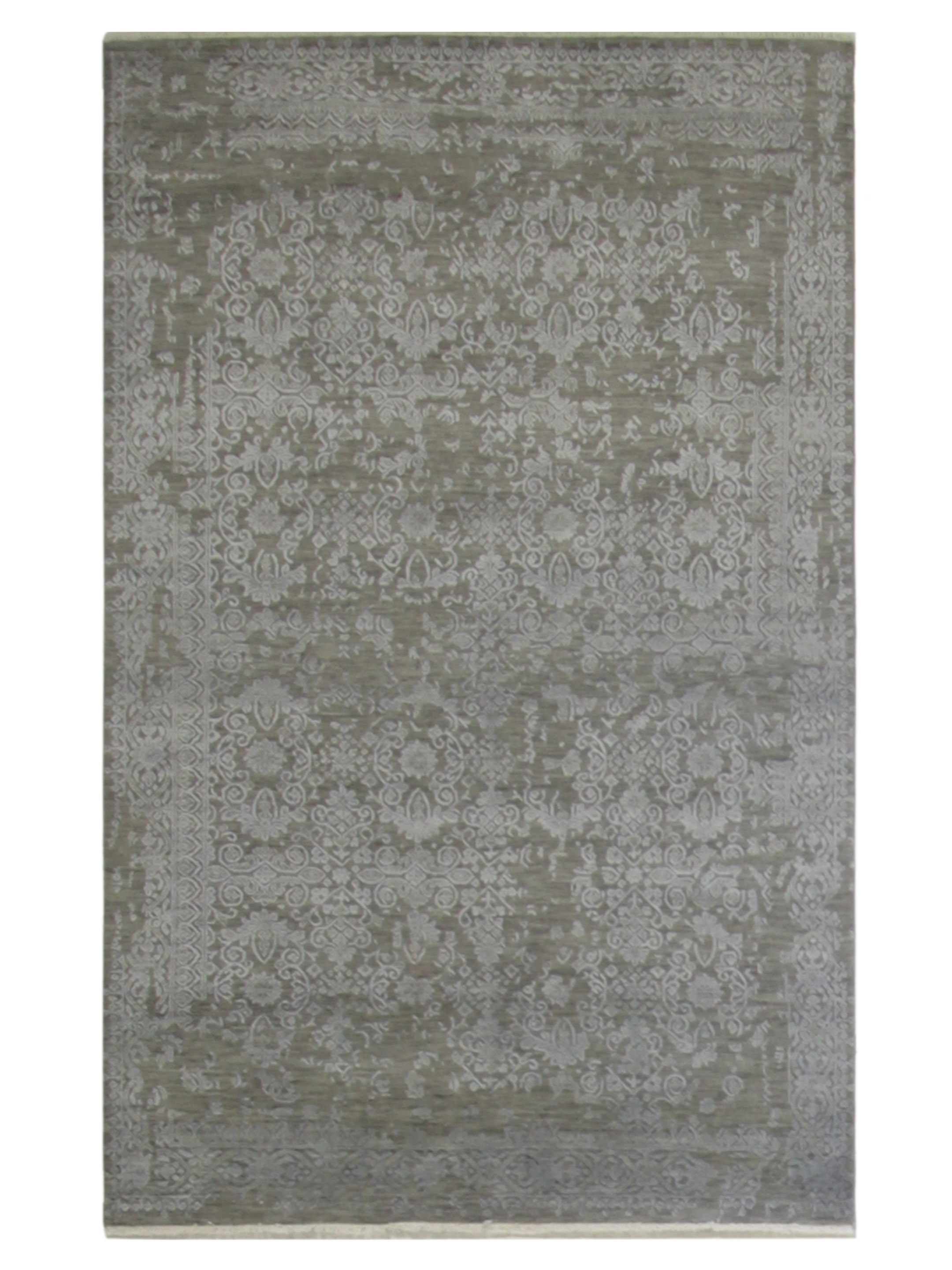 Erase Hand Knotted Grey 5x8