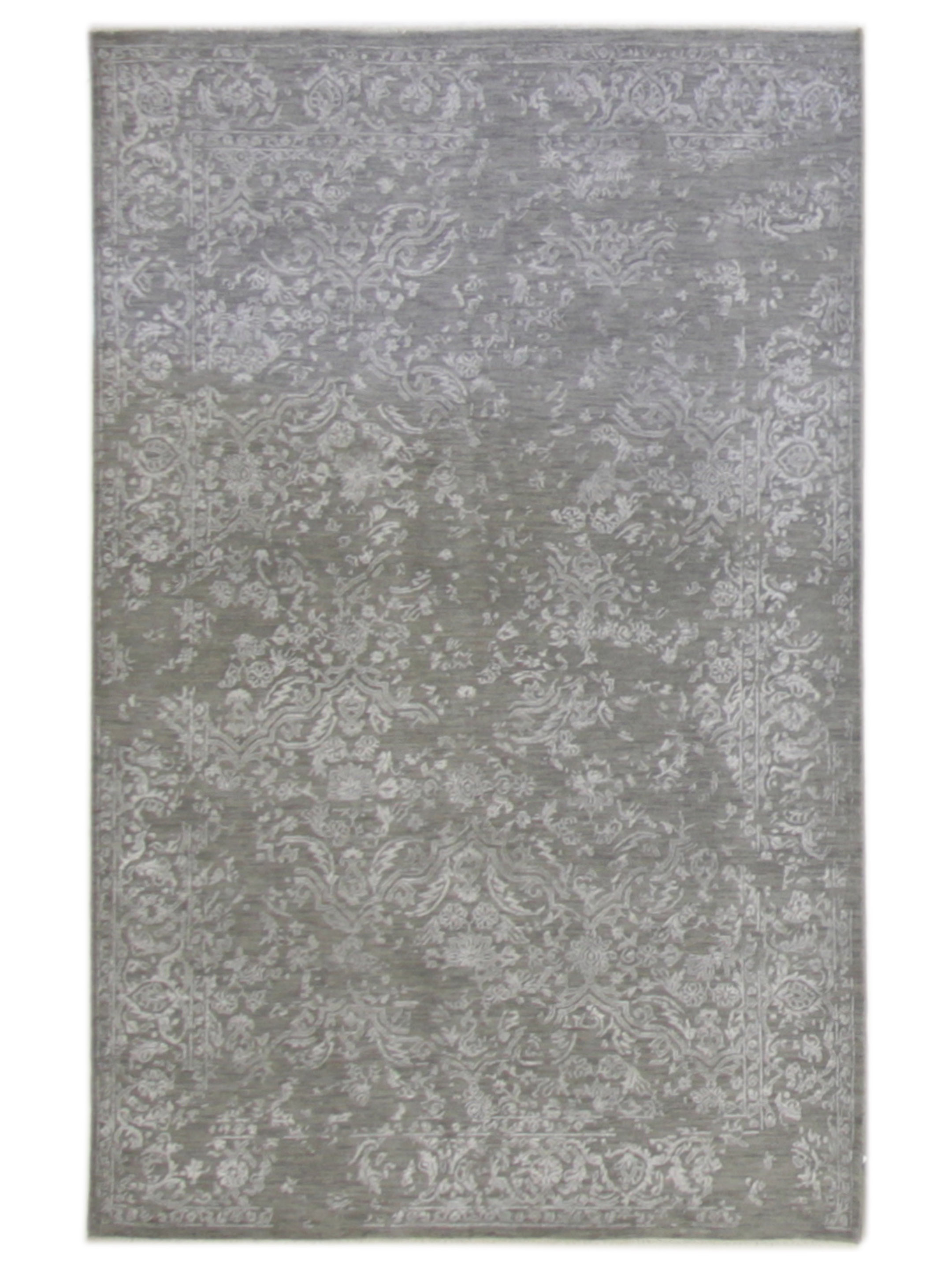 Erase Hand Knotted Grey 5x8