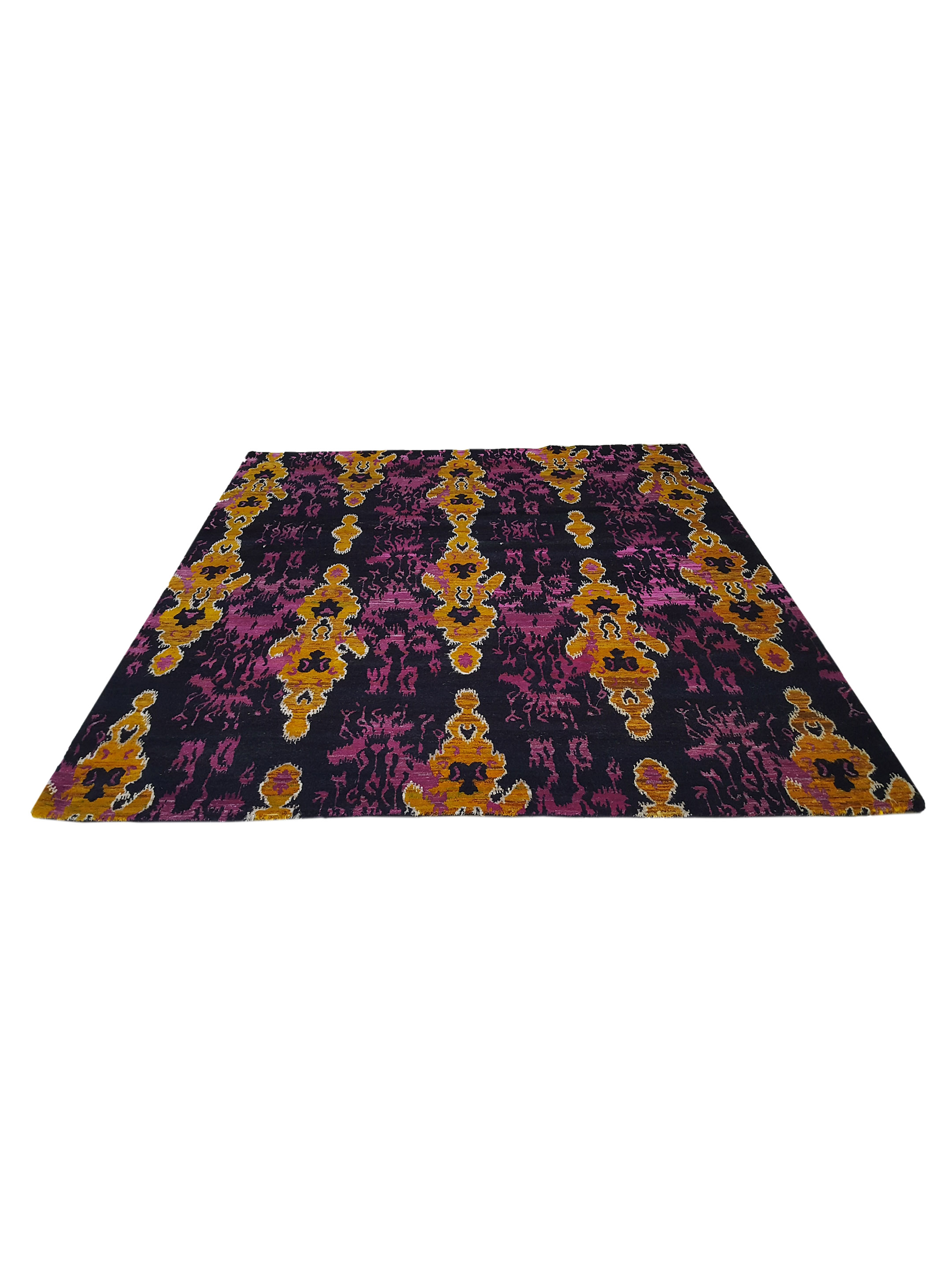 Banana Silk Hand Knotted Black 9x9 - Image 2 of 6