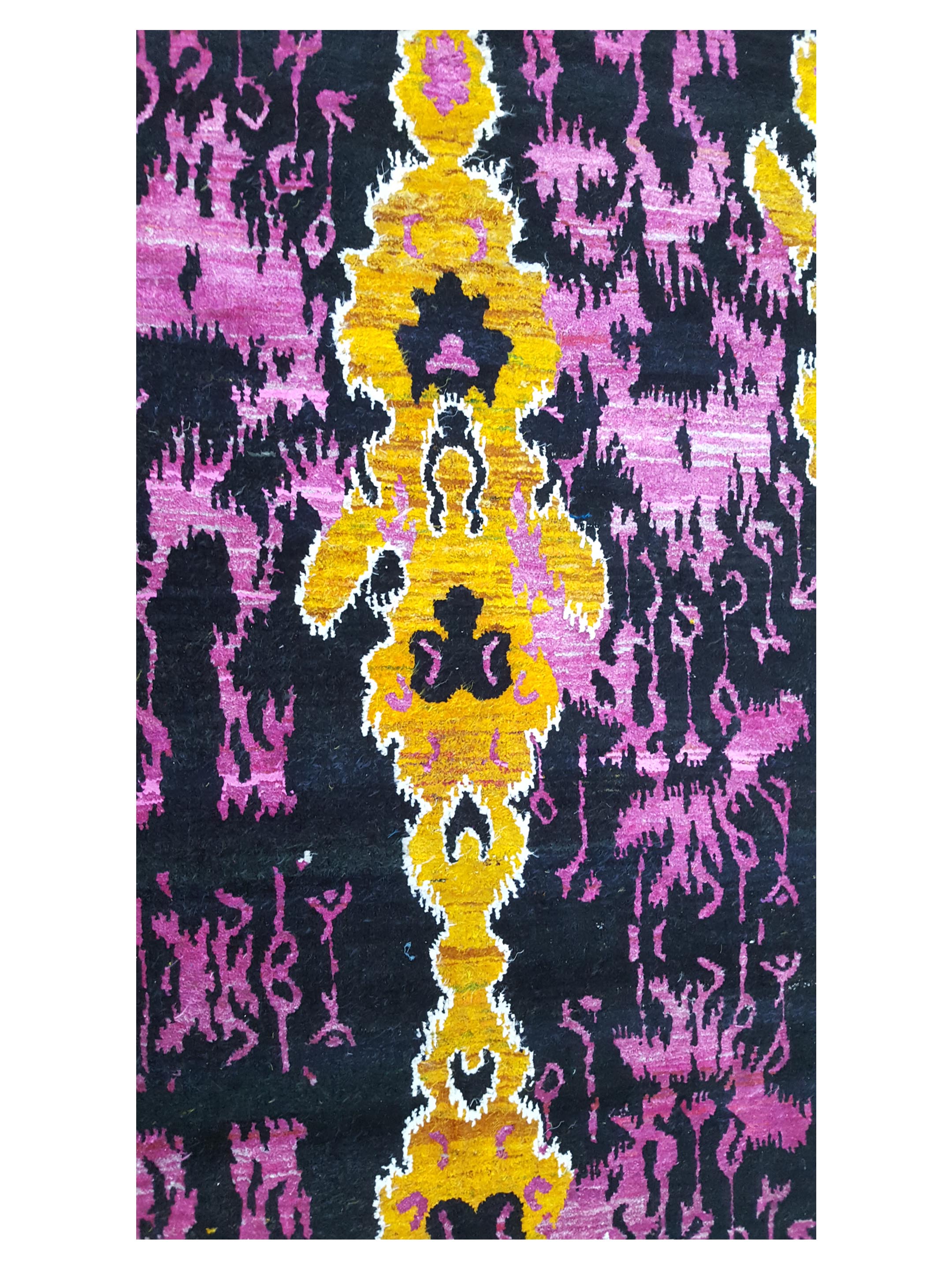 Banana Silk Hand Knotted Black 9x9 - Image 5 of 6
