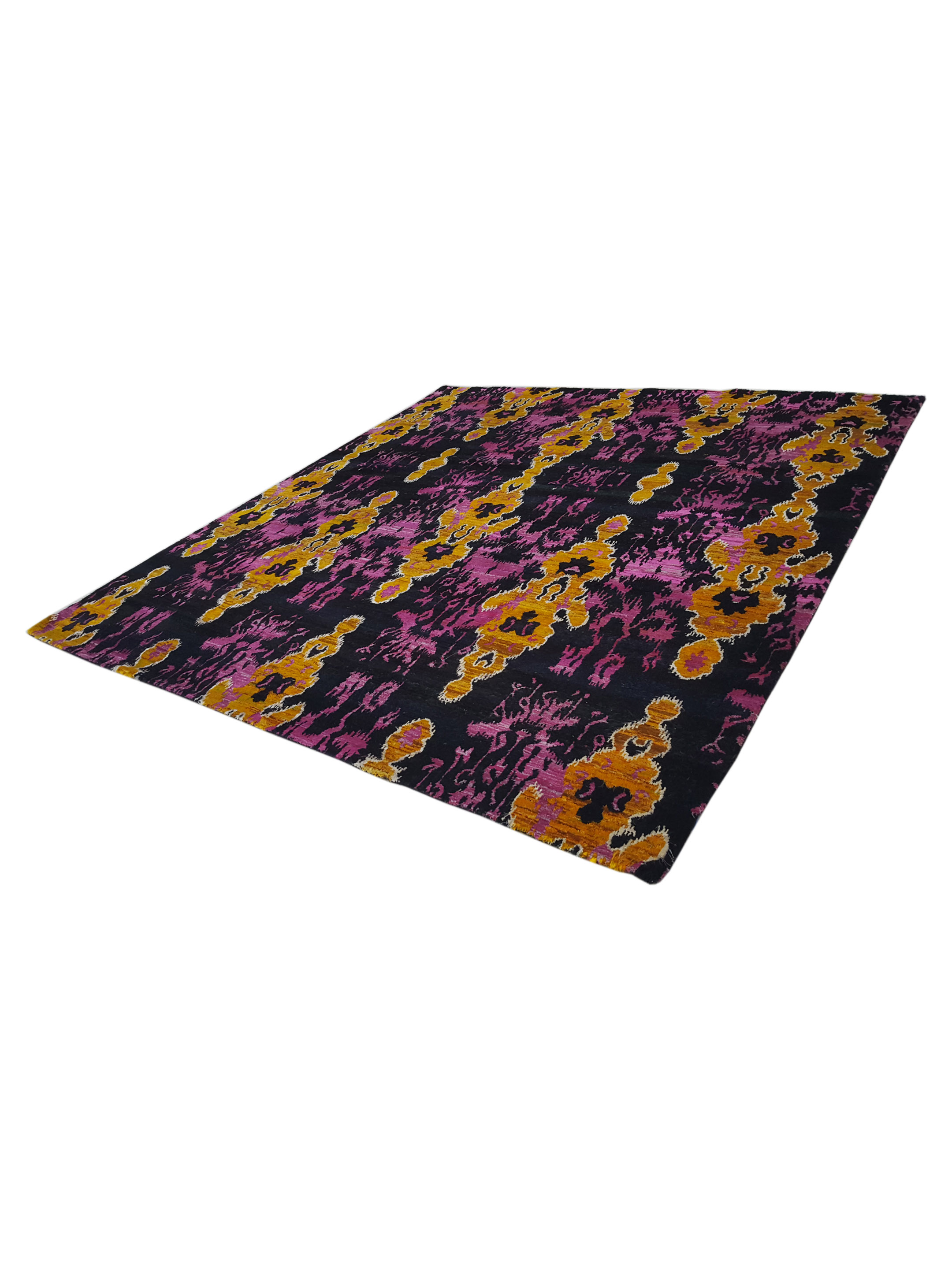 Banana Silk Hand Knotted Black 9x9 - Image 6 of 6