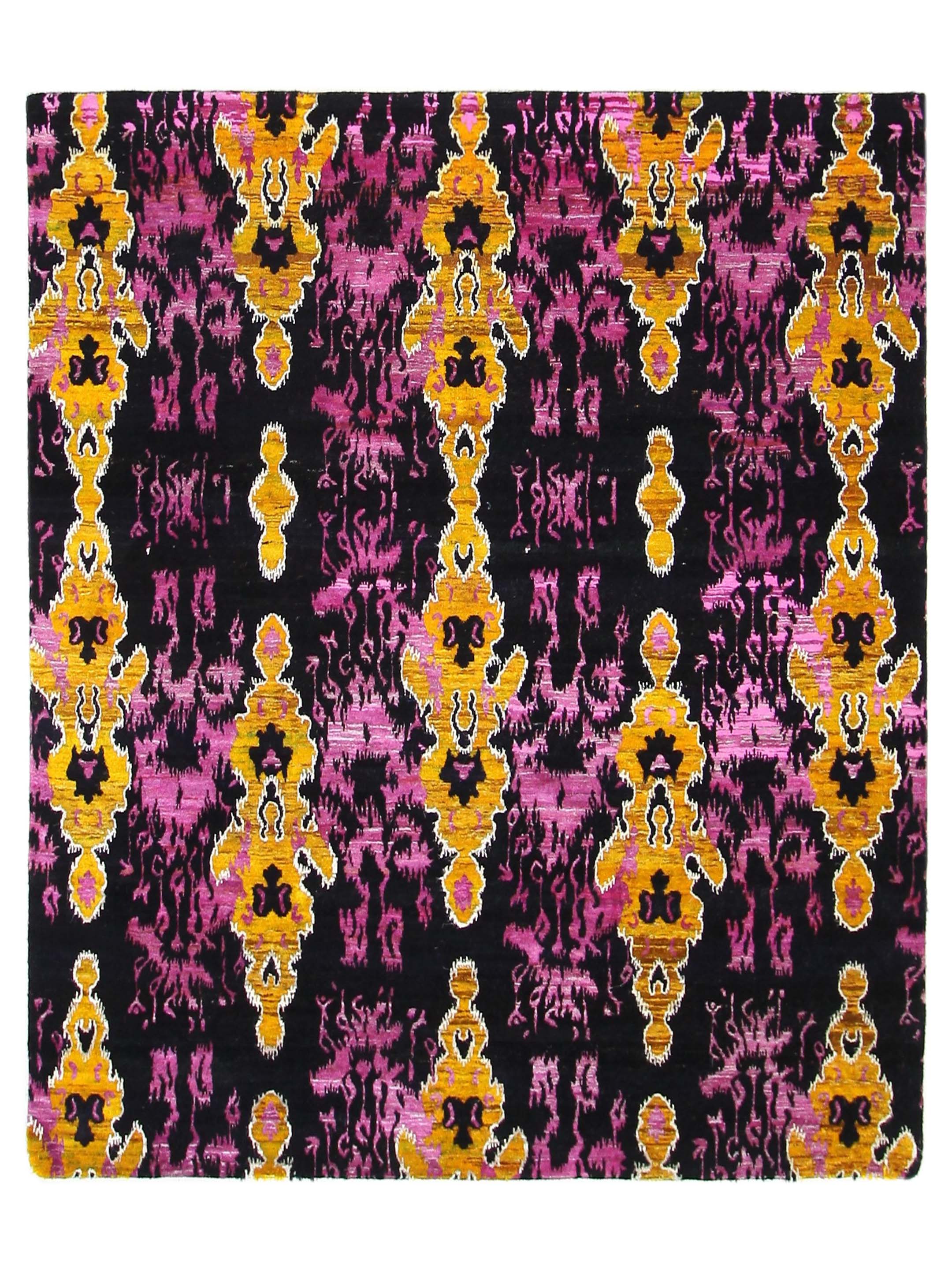 Banana Silk Hand Knotted Black 9x9